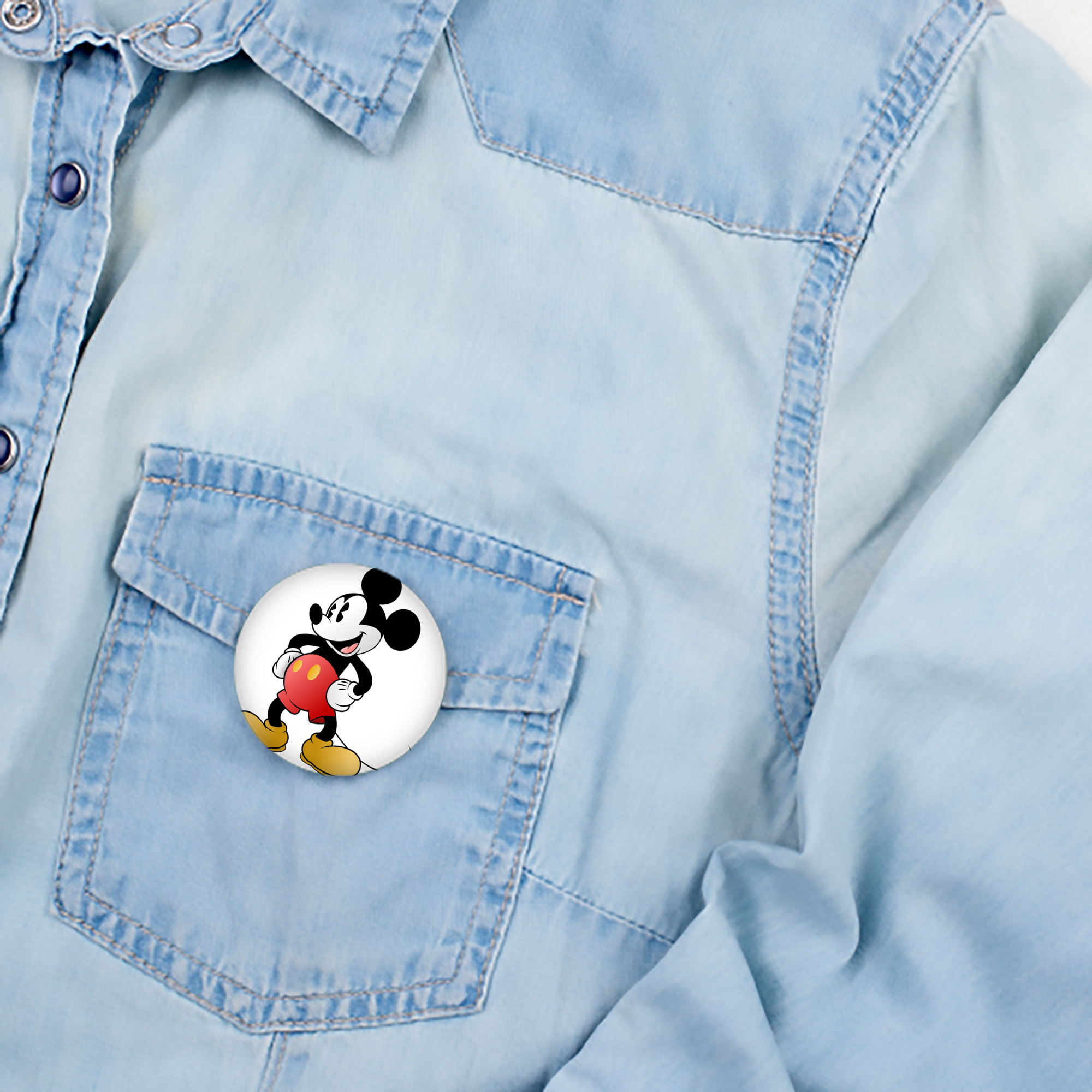 ミッキーマウス Mickey Mouse 6cm 缶バッジ 複数セット