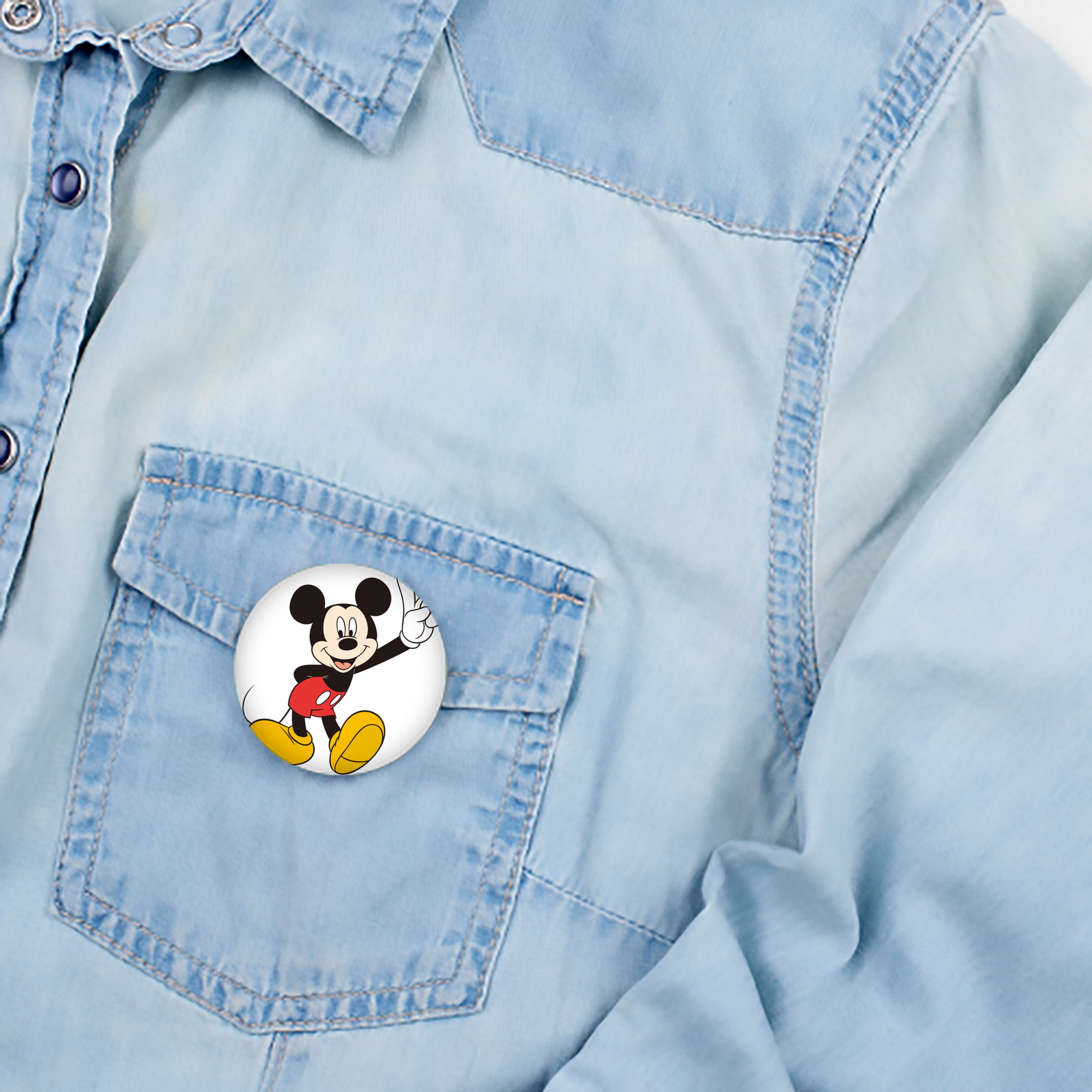 ミッキーマウス Mickey Mouse 6cm 缶バッジ 複数セット