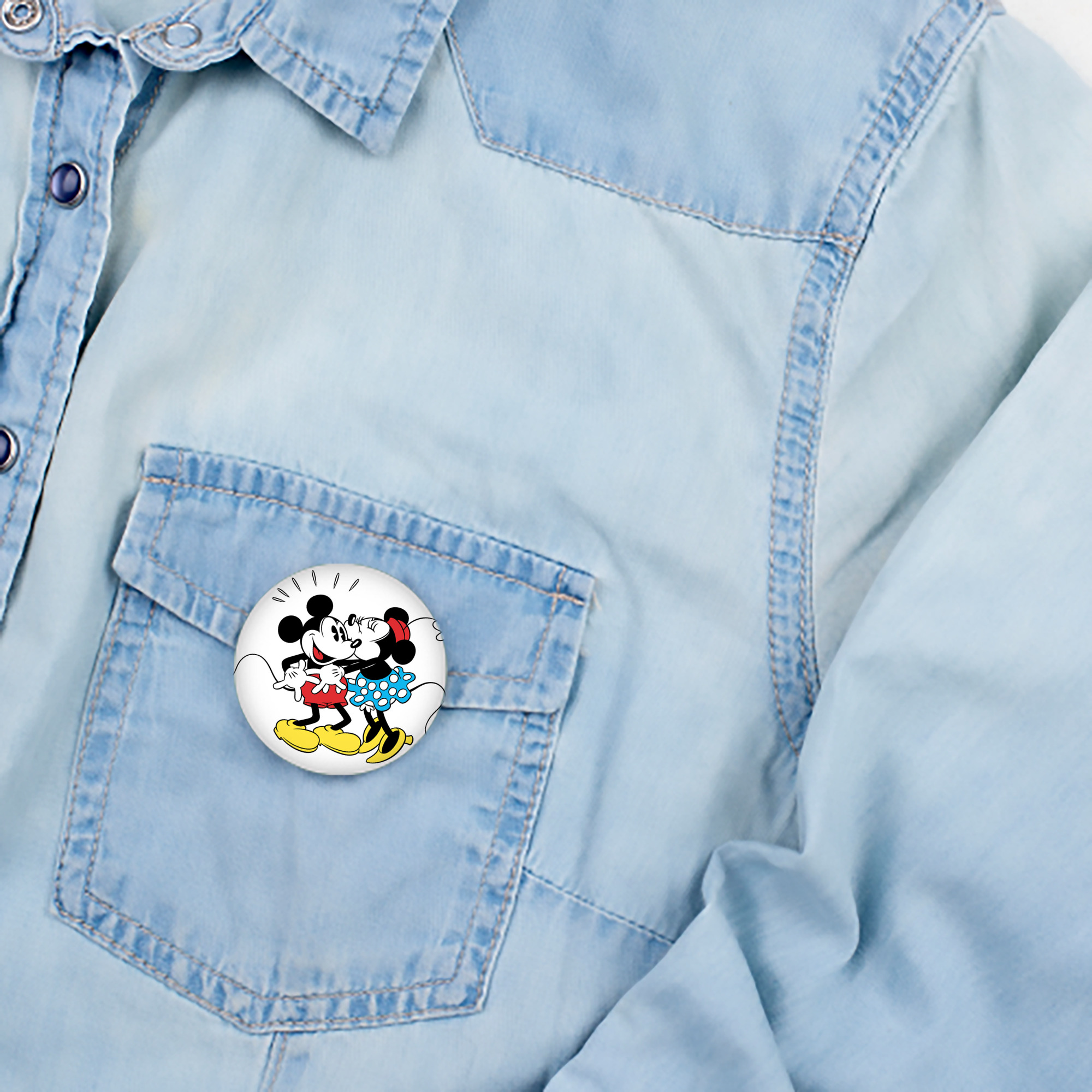 ミッキーマウス Mickey Mouse 6cm 缶バッジ 複数セット