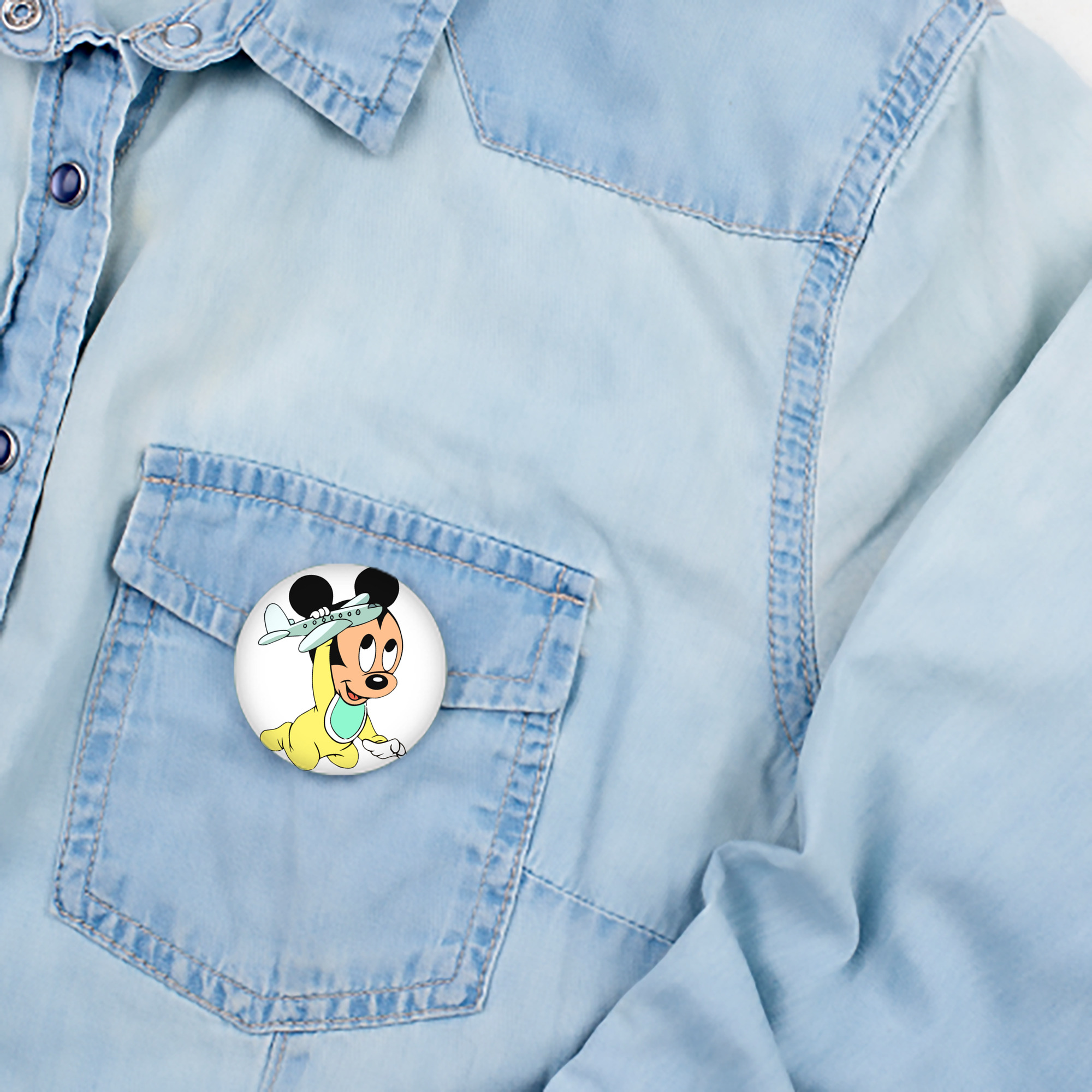ミッキーマウス Mickey Mouse 6cm 缶バッジ 複数セット