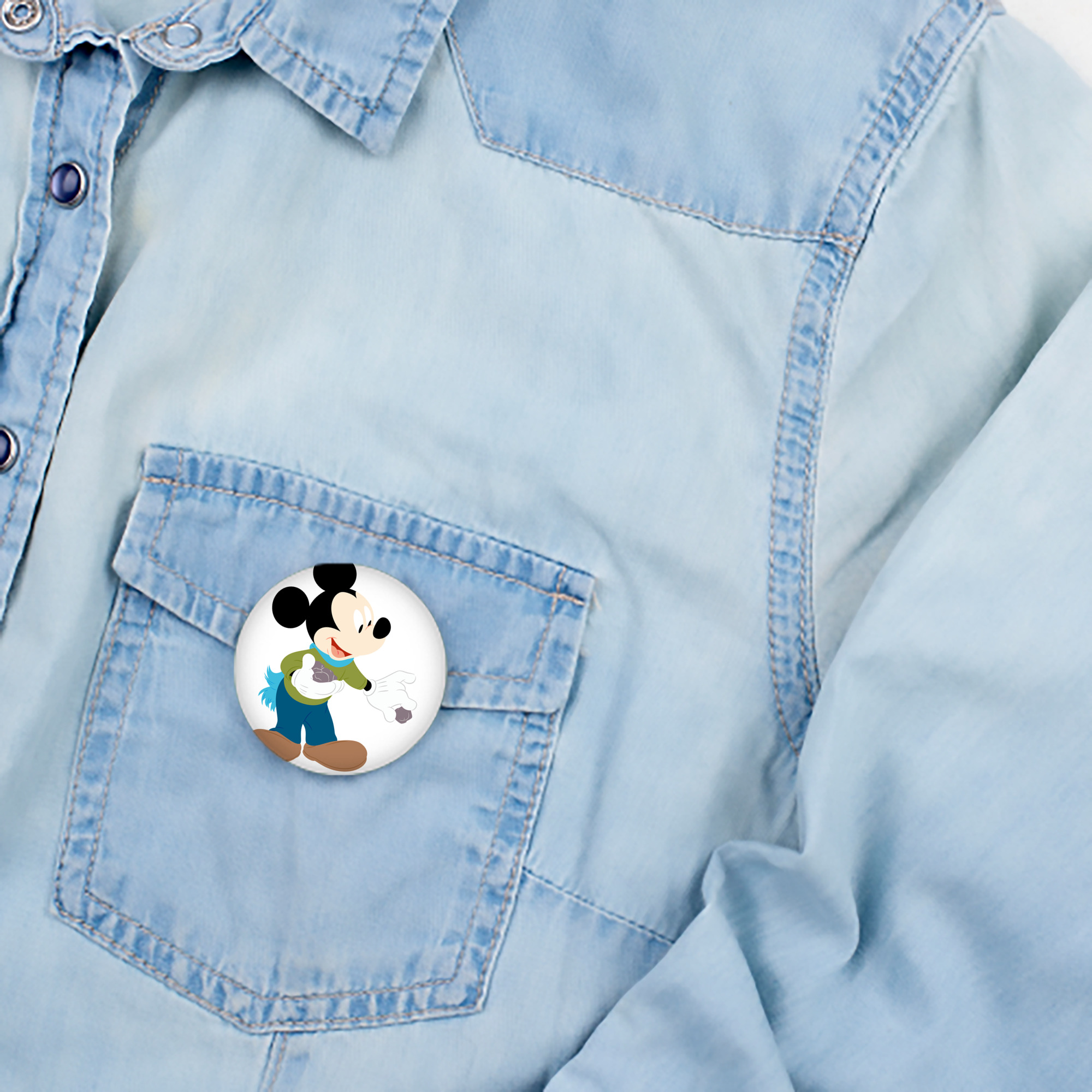 ミッキーマウス Mickey Mouse 6cm 缶バッジ 複数セット