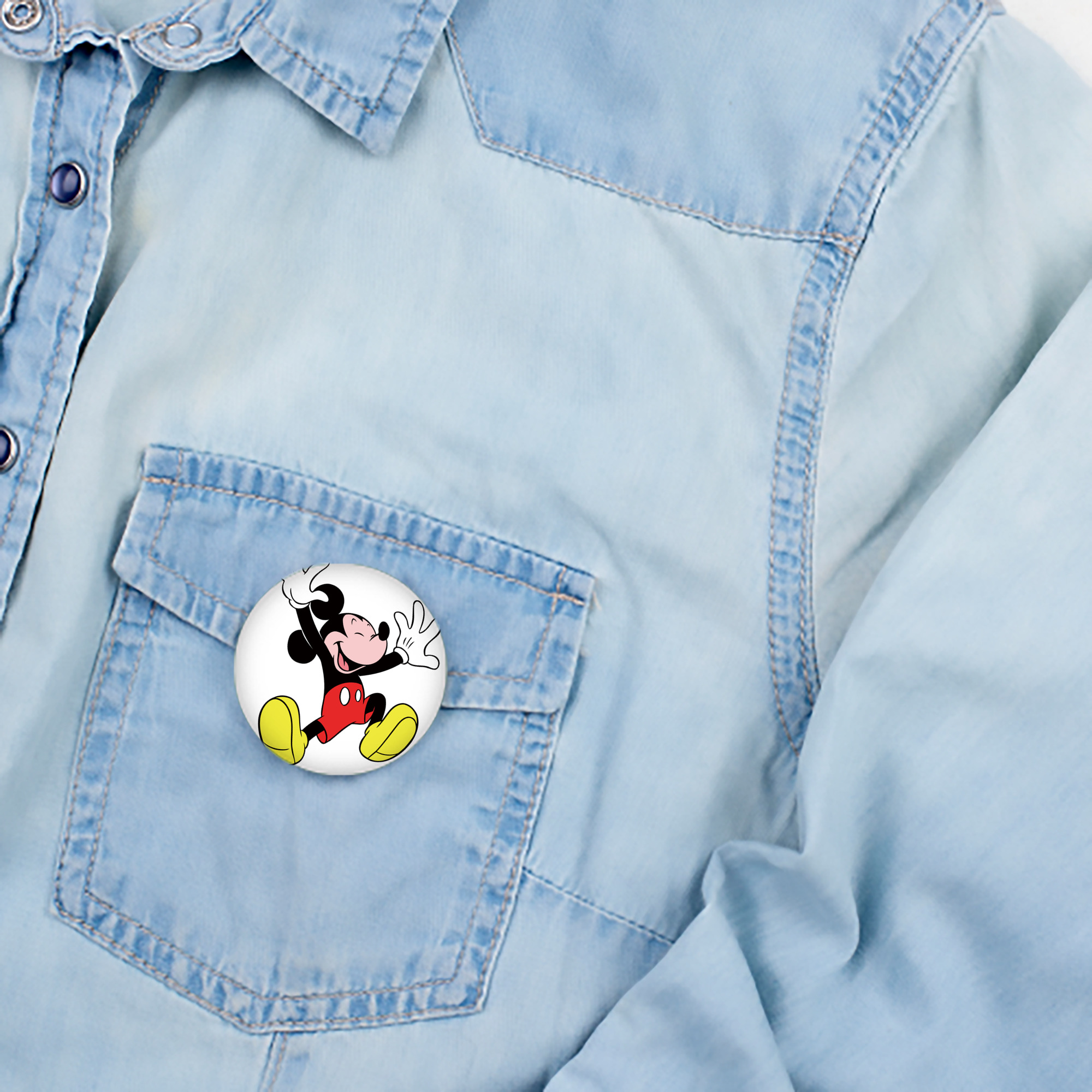 ミッキーマウス Mickey Mouse 6cm 缶バッジ 複数セット