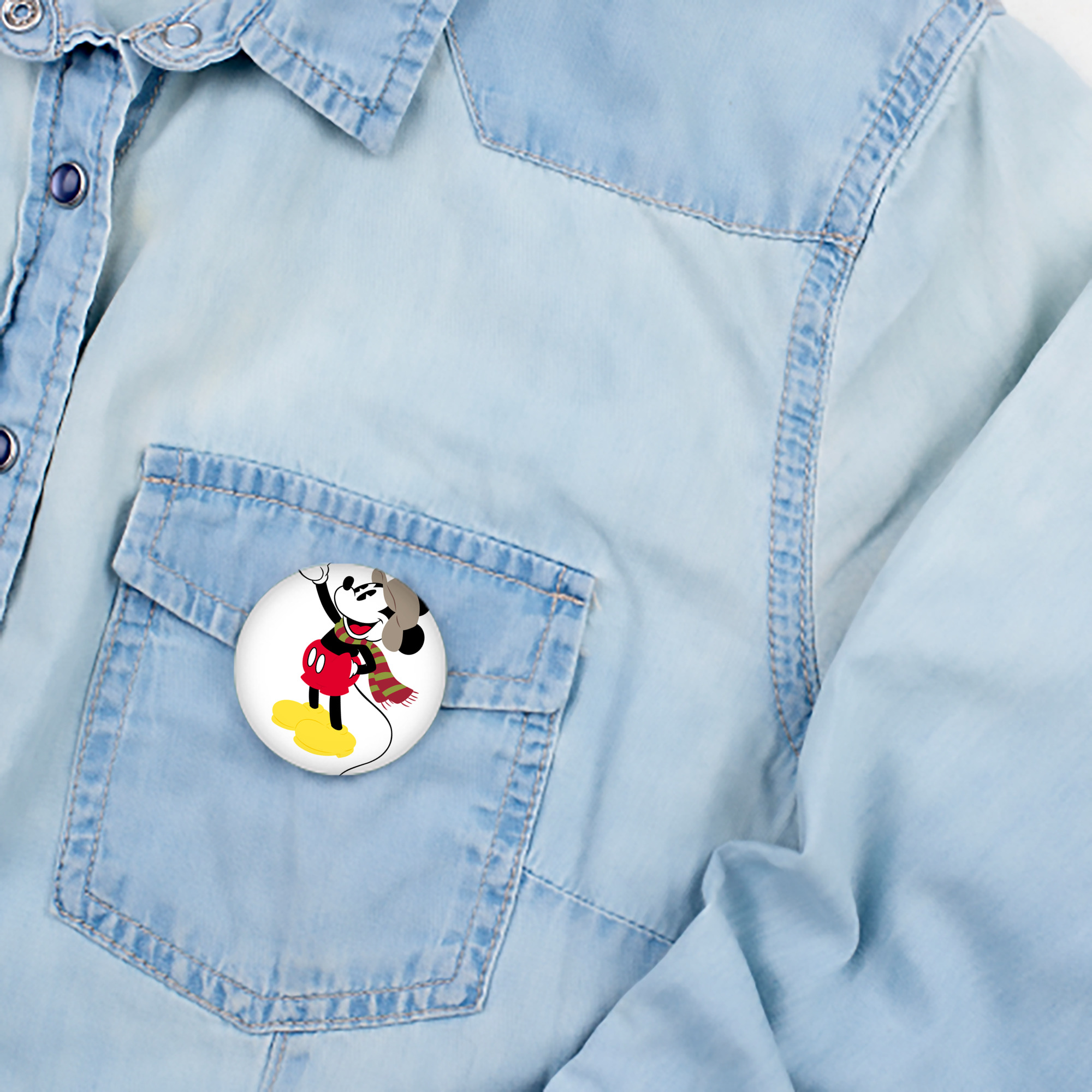 ミッキーマウス Mickey Mouse 6cm 缶バッジ 複数セット