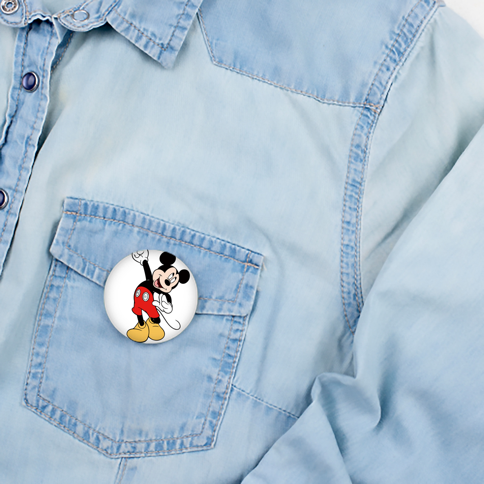 ミッキーマウス Mickey Mouse 6cm 缶バッジ 複数セット