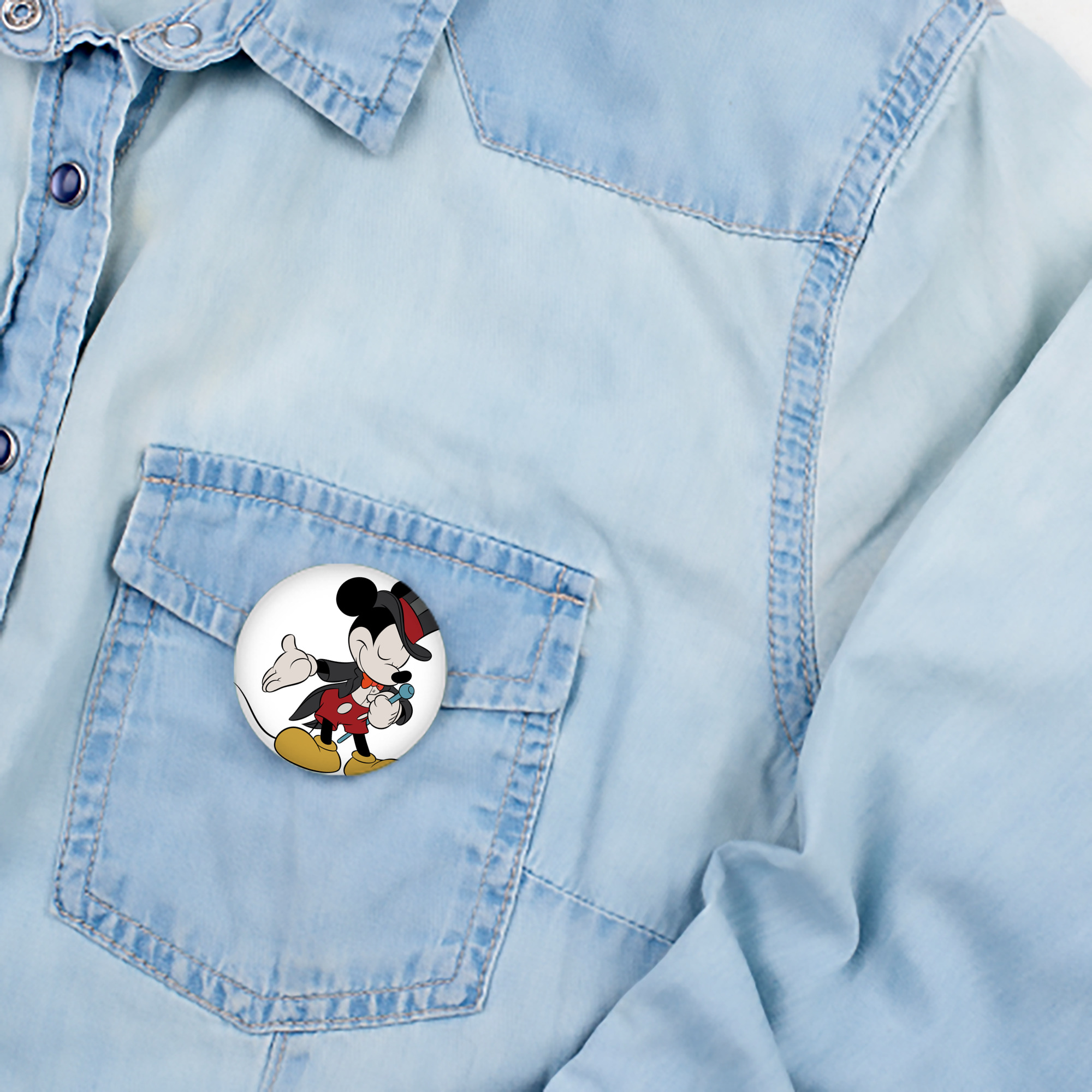 ミッキーマウス Mickey Mouse 6cm 缶バッジ 複数セット
