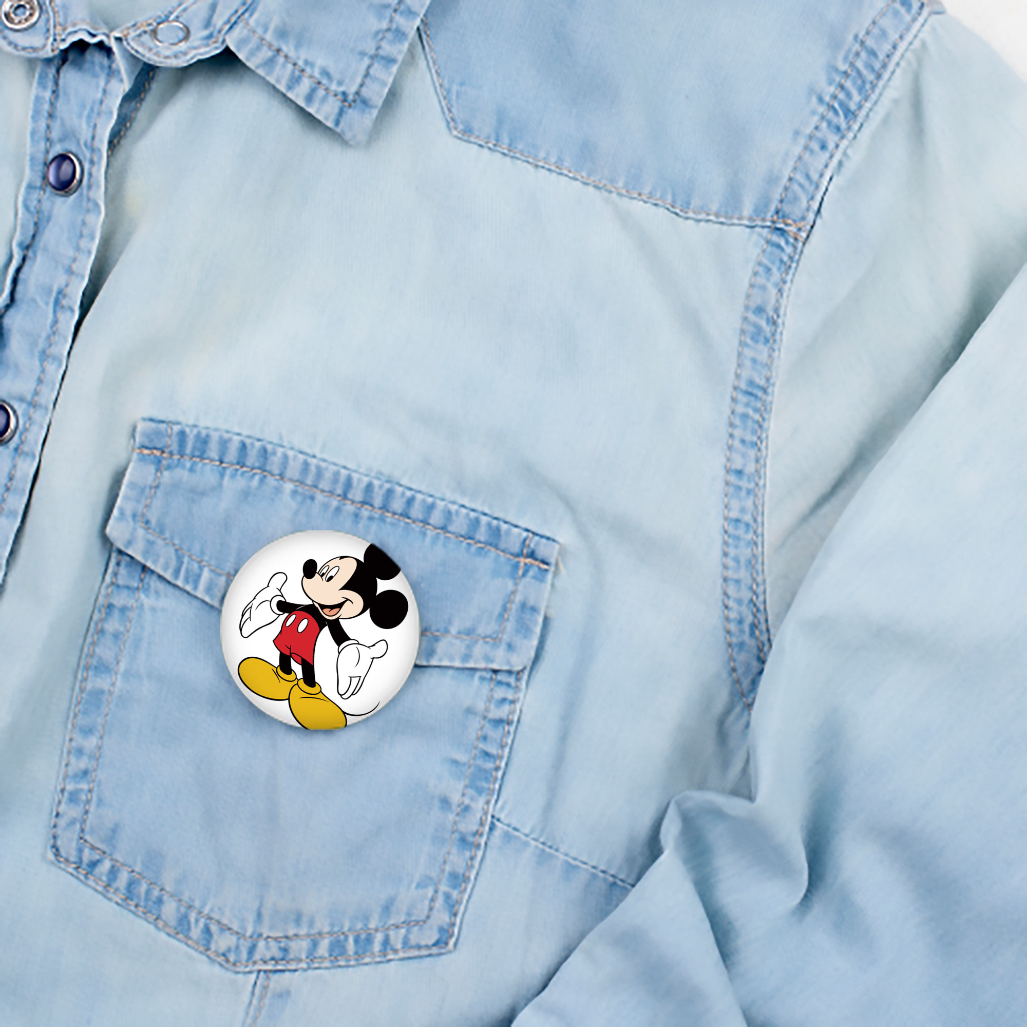 ミッキーマウス Mickey Mouse 6cm 缶バッジ 複数セット