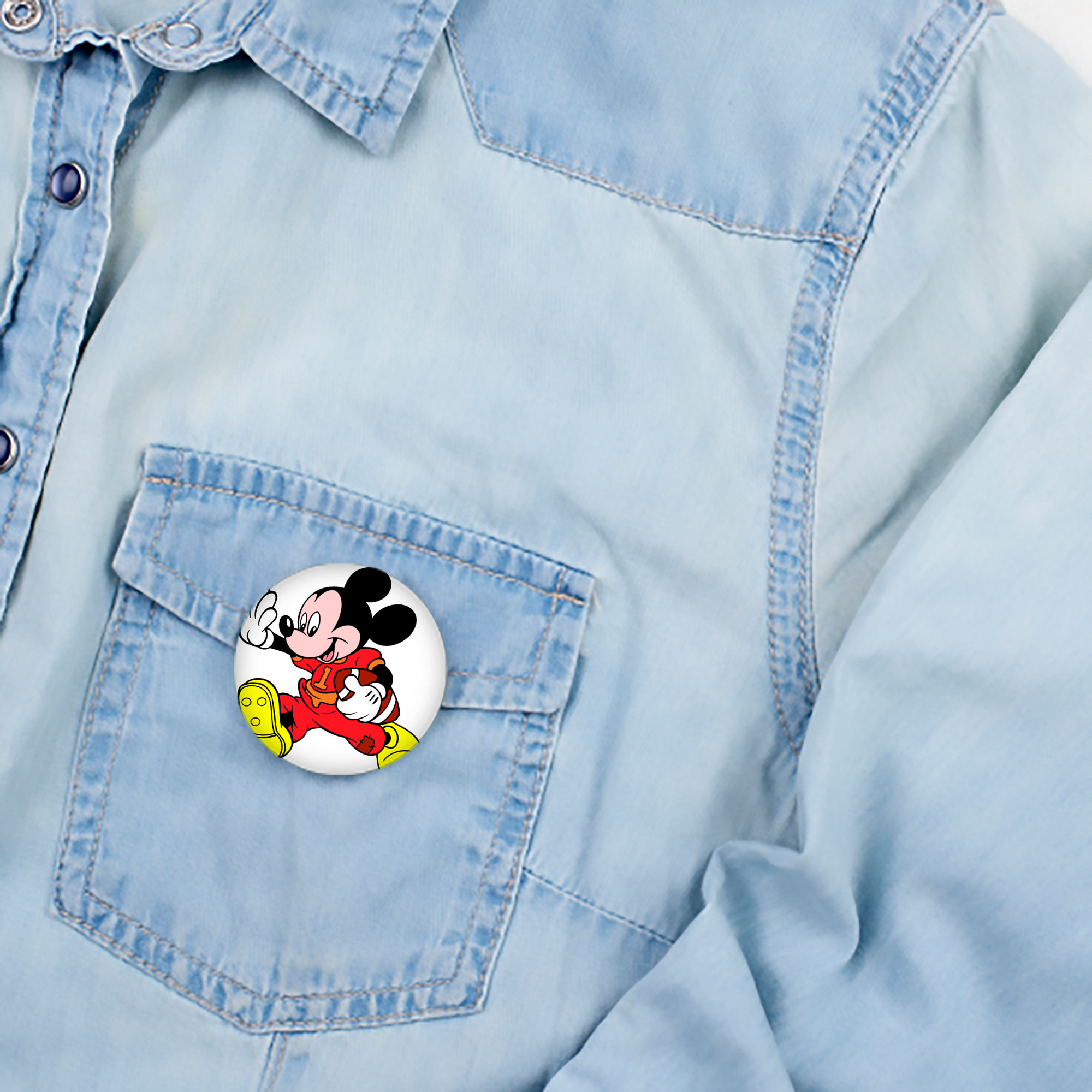 ミッキーマウス Mickey Mouse 6cm 缶バッジ 複数セット