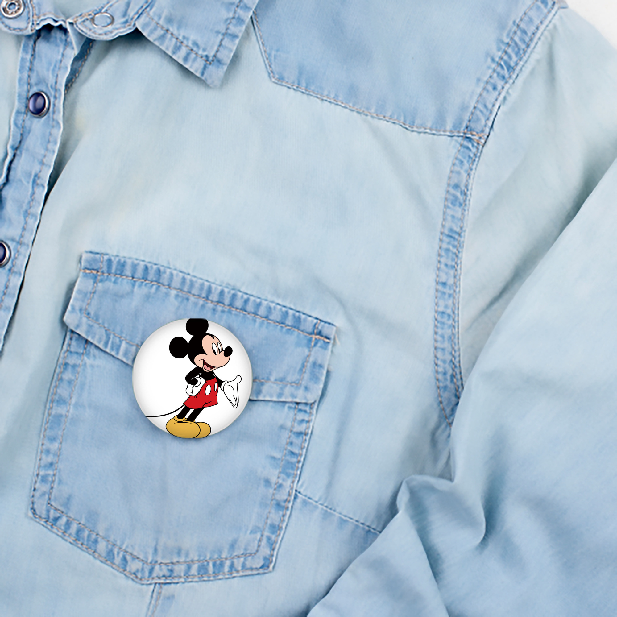 ミッキーマウス Mickey Mouse 6cm 缶バッジ 複数セット