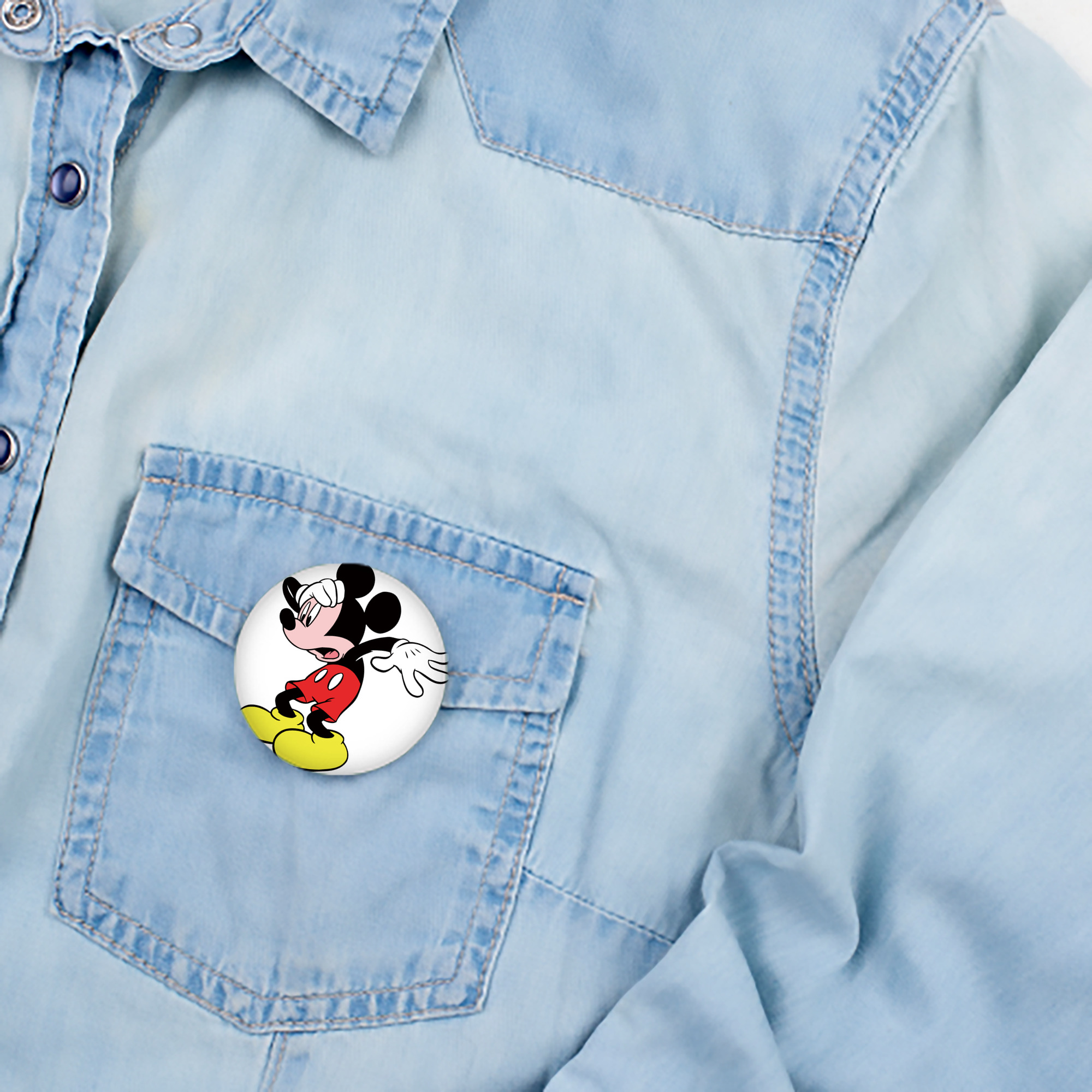 ミッキーマウス Mickey Mouse 6cm 缶バッジ 複数セット