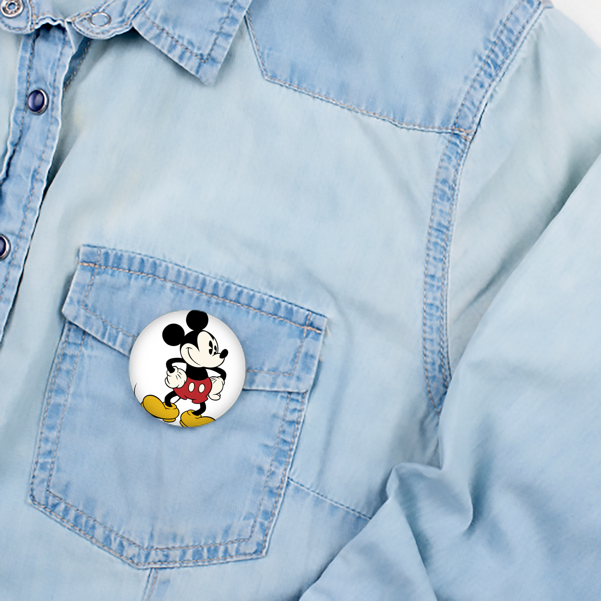 ミッキーマウス Mickey Mouse 6cm 缶バッジ 複数セット