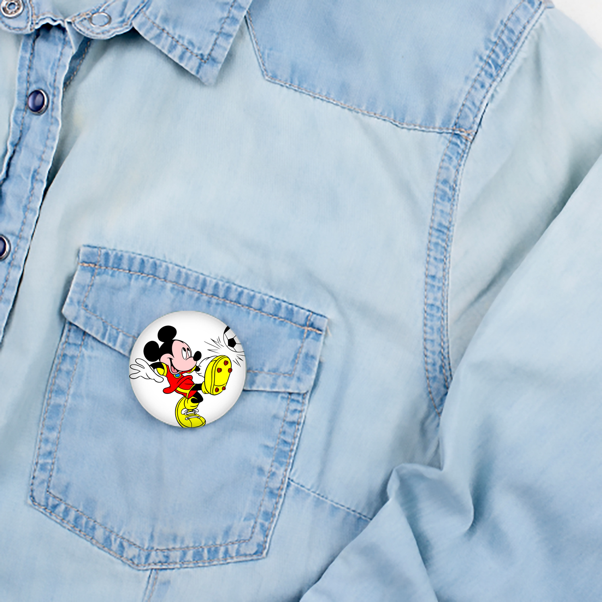 ミッキーマウス Mickey Mouse 6cm 缶バッジ 複数セット