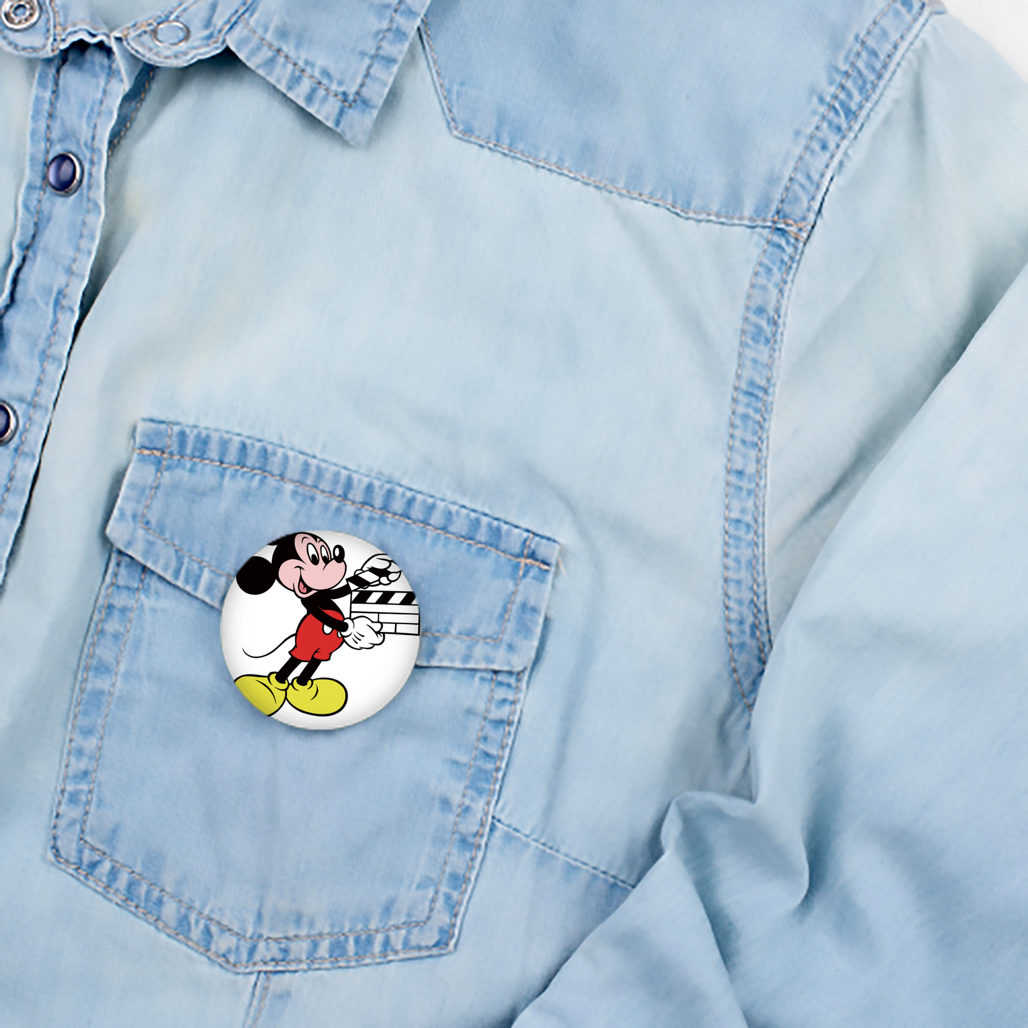 ミッキーマウス Mickey Mouse 6cm 缶バッジ 複数セット