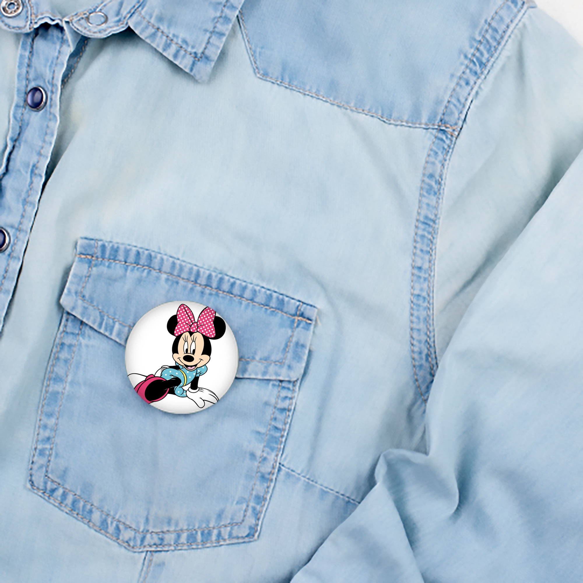 ミッキーマウス Mickey Mouse 6cm 缶バッジ 複数セット
