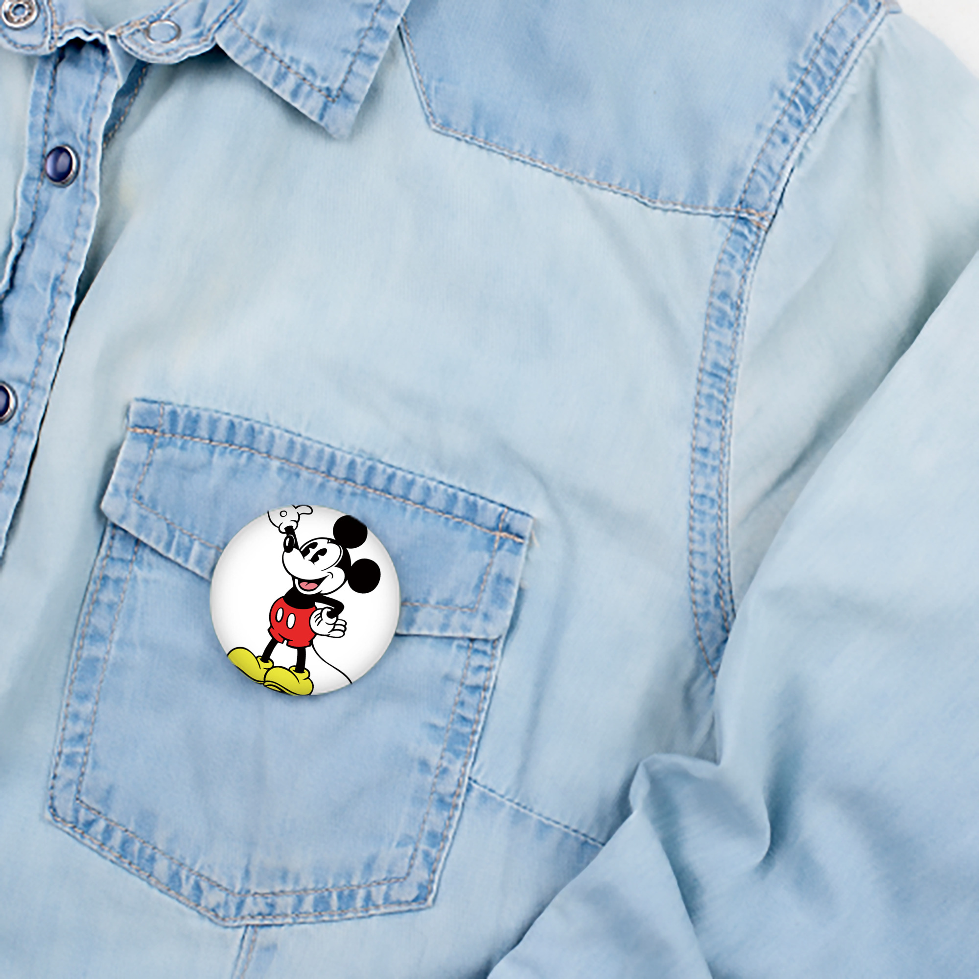 ミッキーマウス Mickey Mouse 6cm 缶バッジ 複数セット