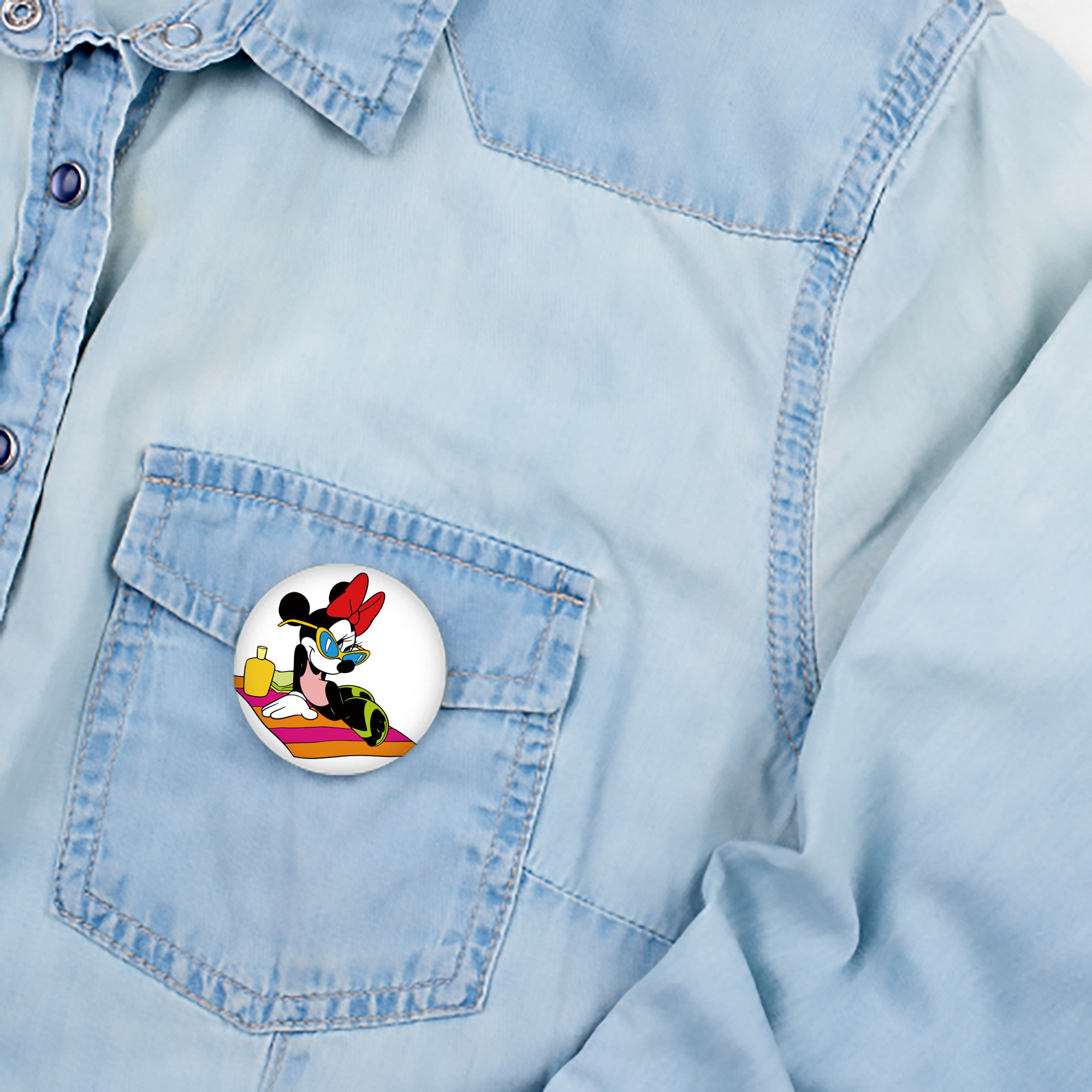 ミッキーマウス Mickey Mouse 6cm 缶バッジ 複数セット