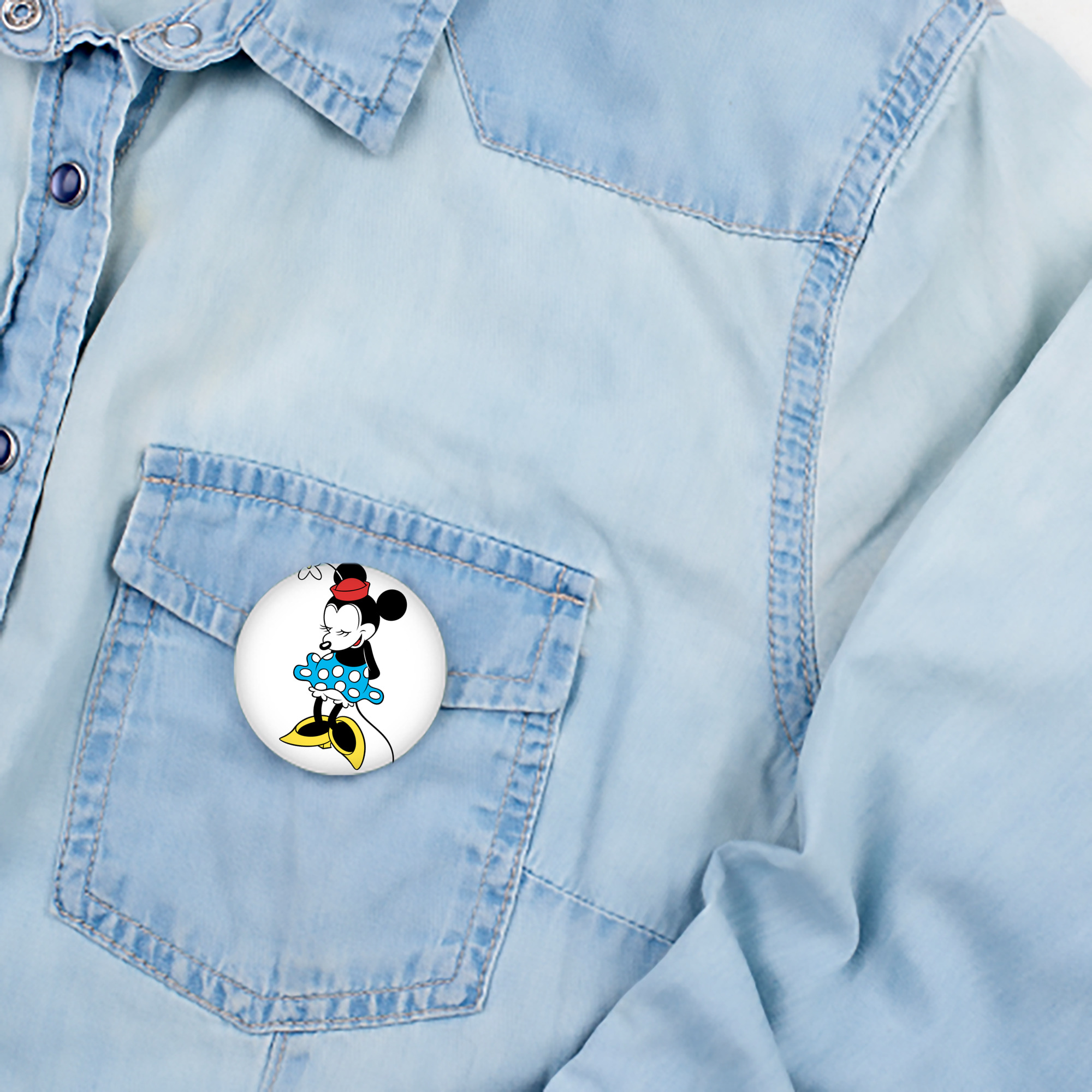 ミッキーマウス Mickey Mouse 6cm 缶バッジ 複数セット