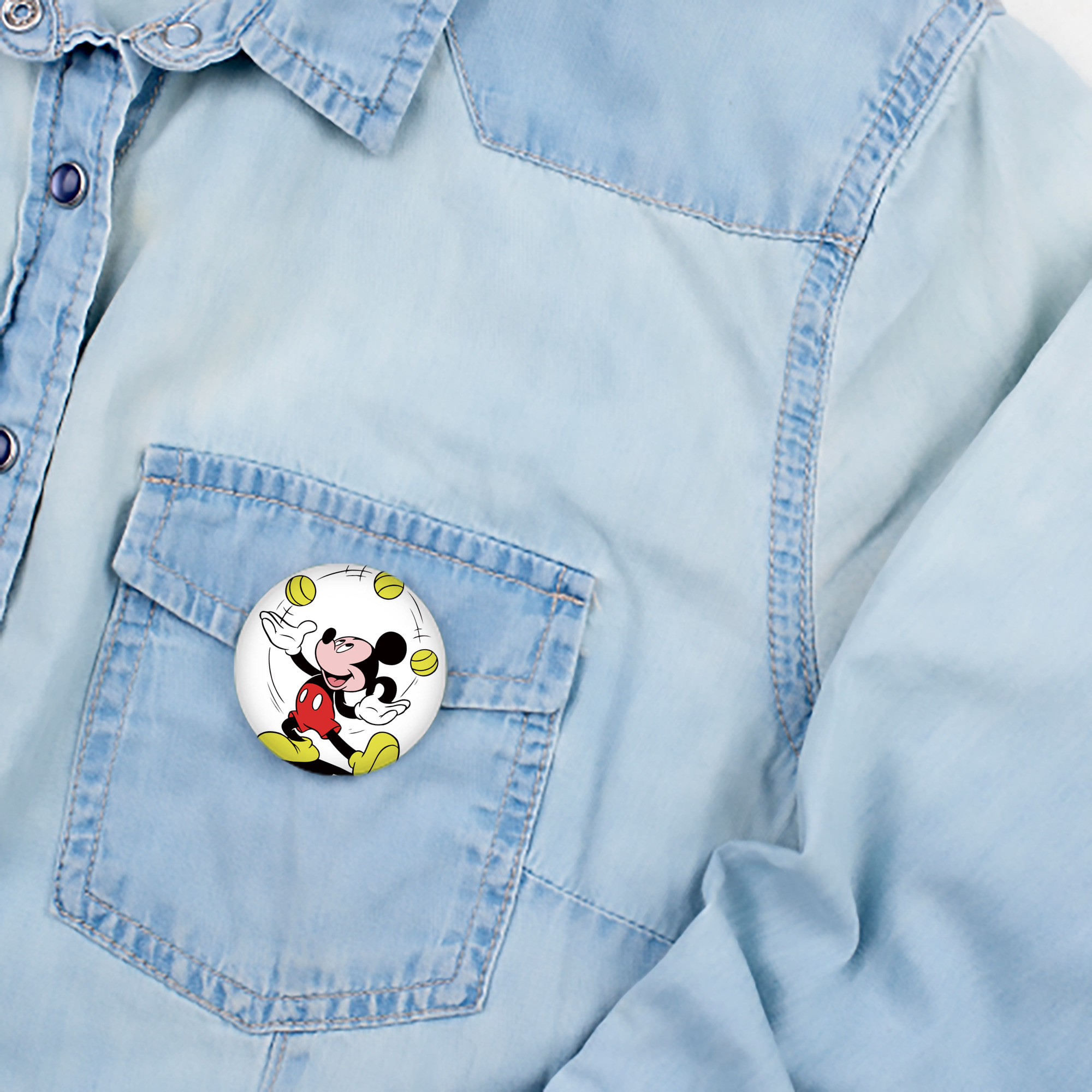ミッキーマウス Mickey Mouse 6cm 缶バッジ 複数セット