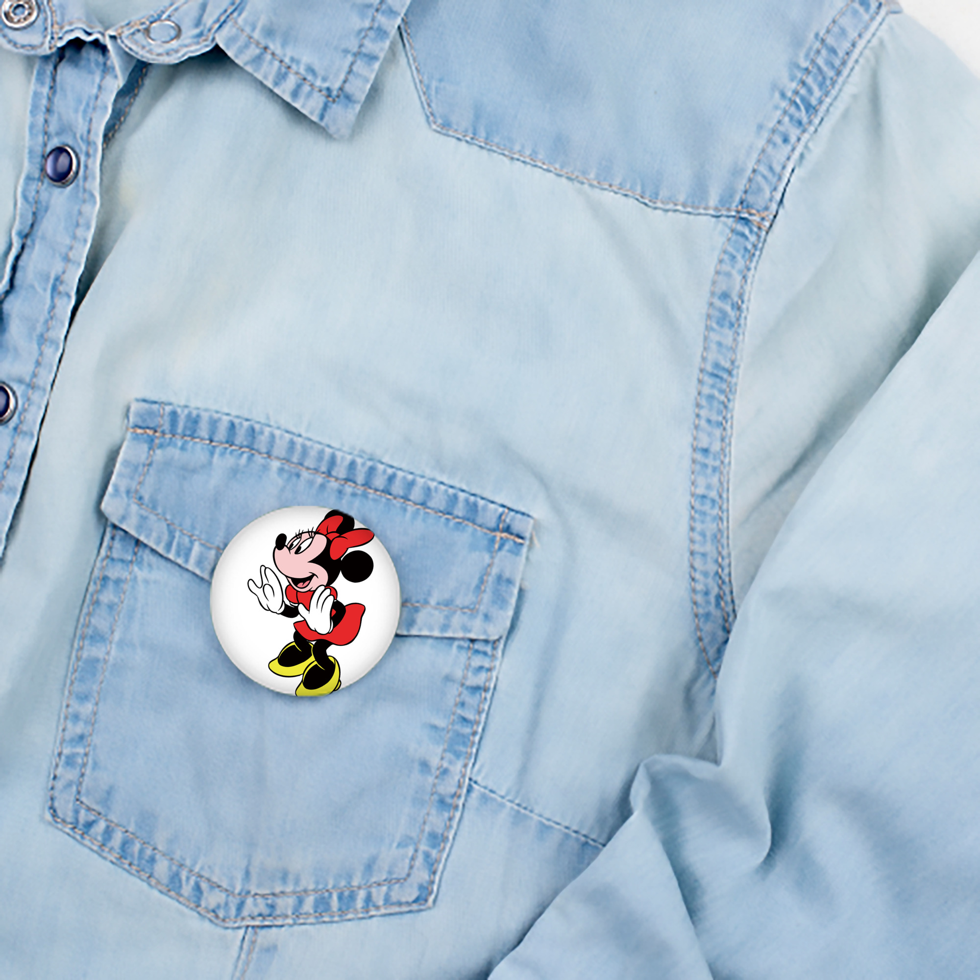 ミッキーマウス Mickey Mouse 6cm 缶バッジ 複数セット