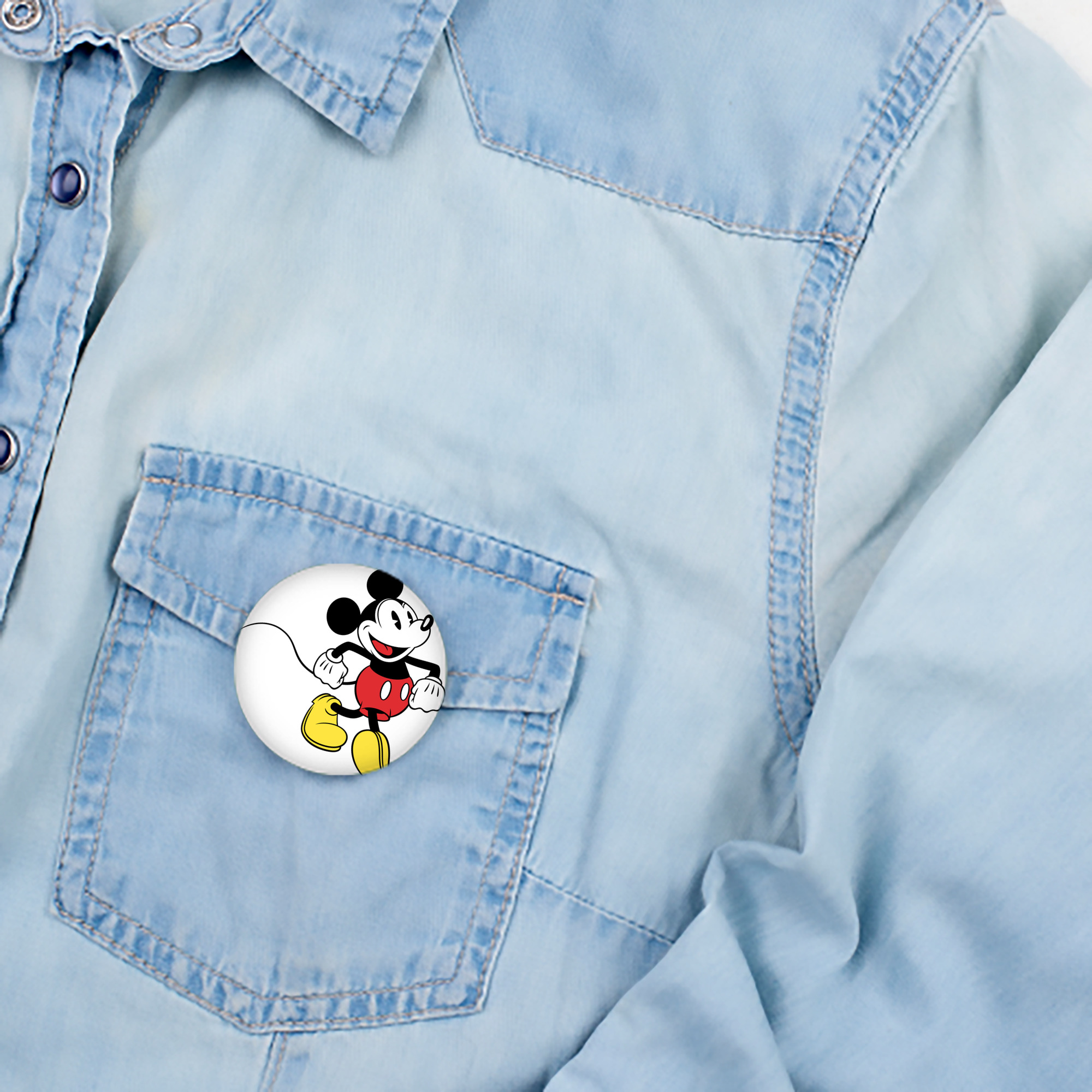 ミッキーマウス Mickey Mouse 6cm 缶バッジ 複数セット