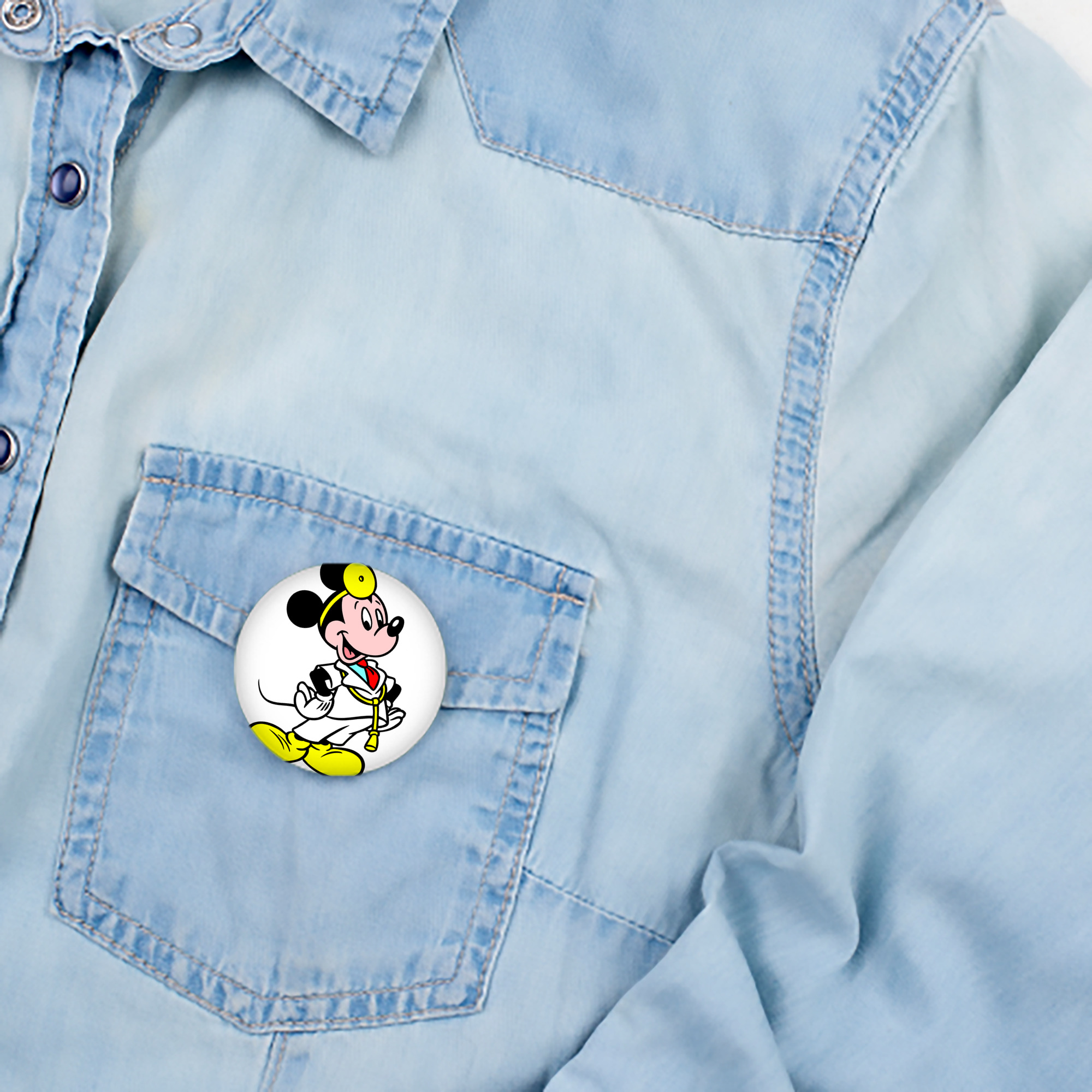 ミッキーマウス Mickey Mouse 6cm 缶バッジ 複数セット