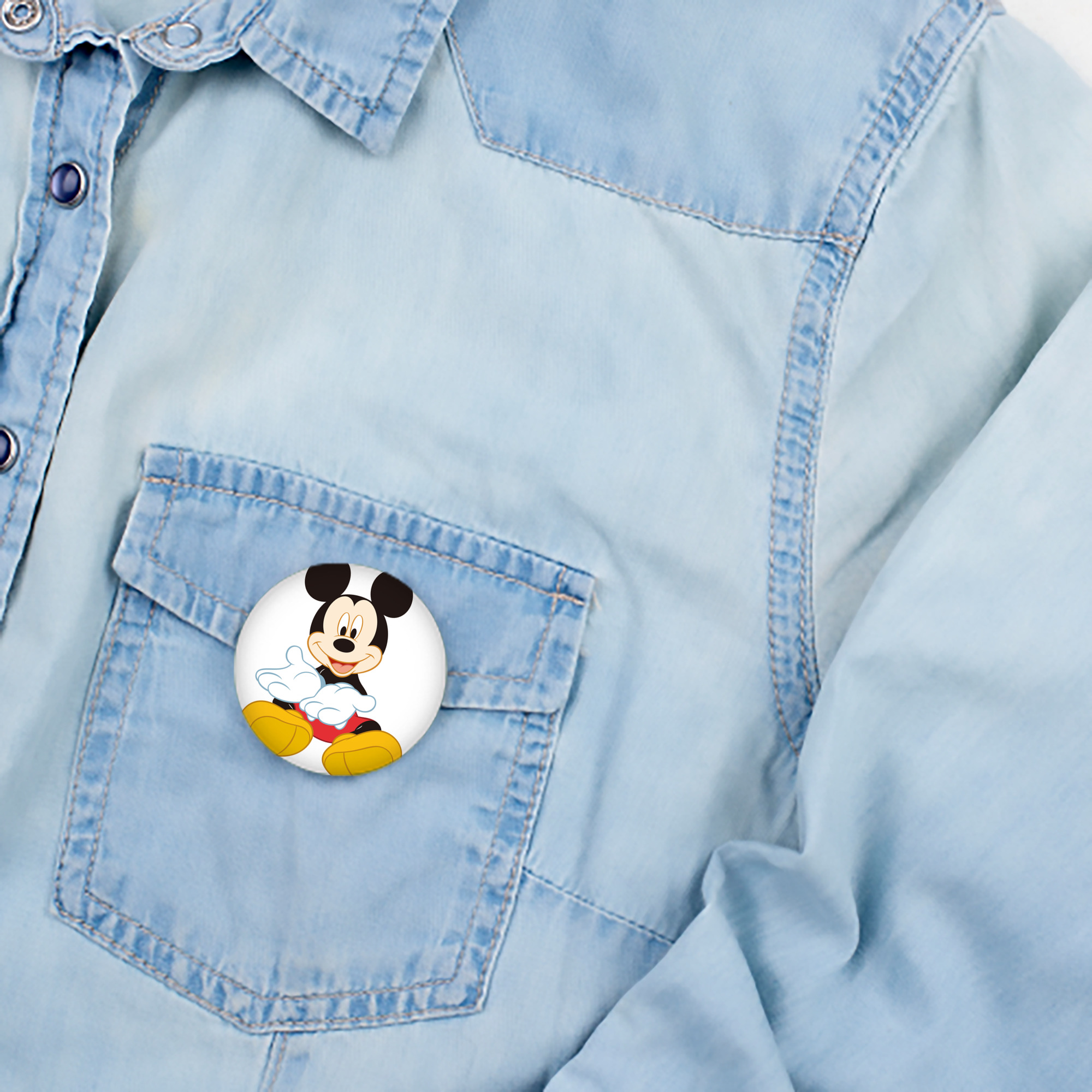 ミッキーマウス Mickey Mouse 6cm 缶バッジ 複数セット