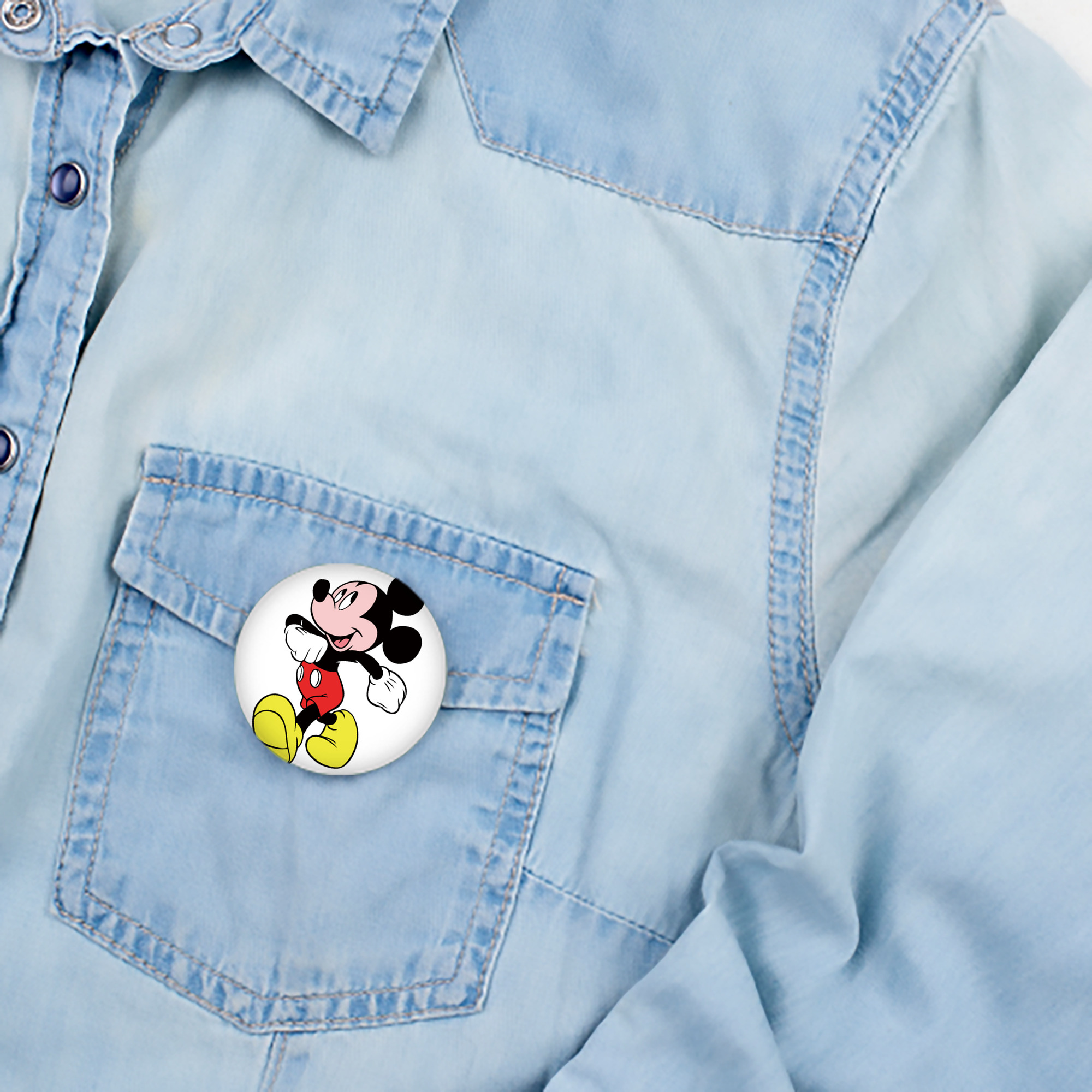 ミッキーマウス Mickey Mouse 6cm 缶バッジ 複数セット