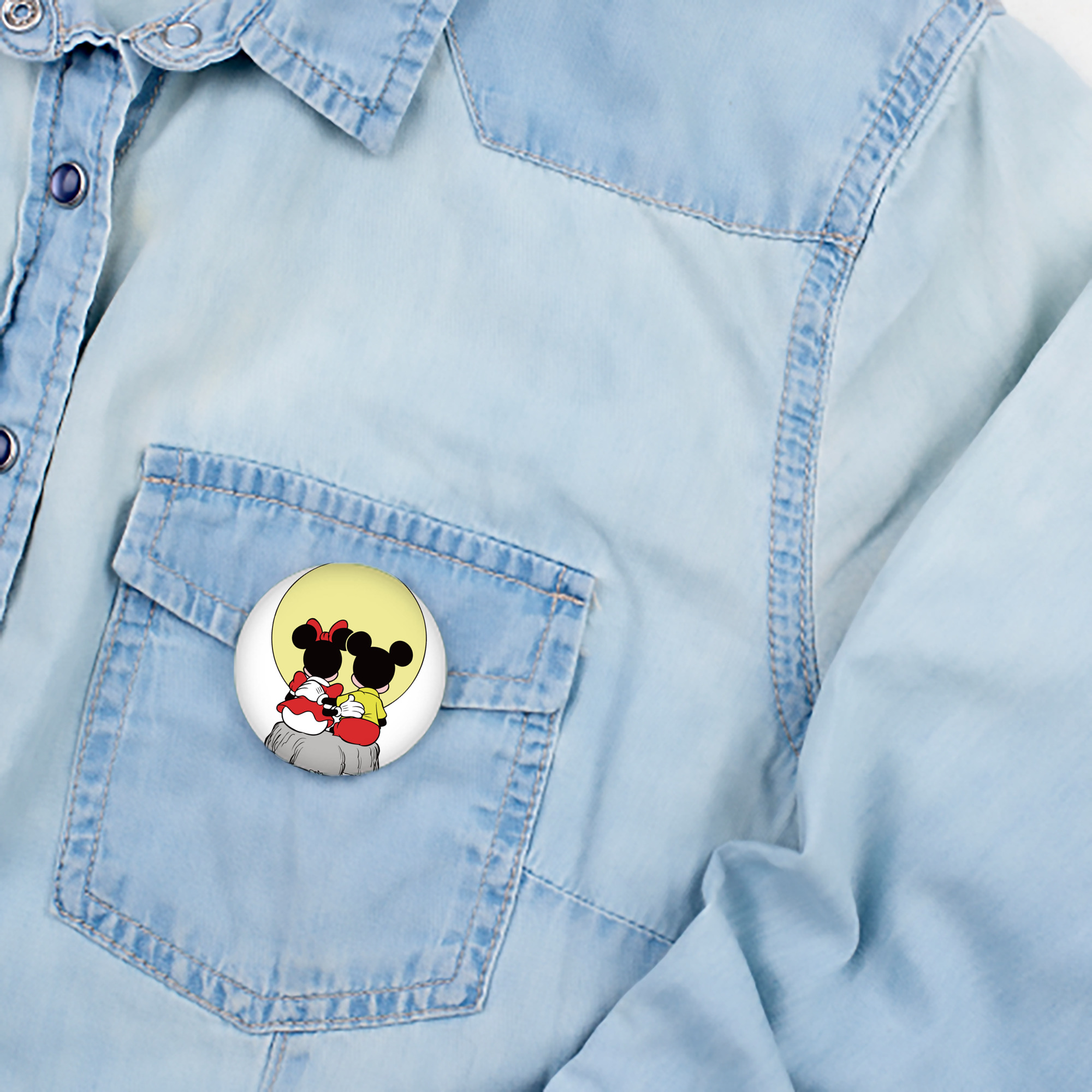 ミッキーマウス Mickey Mouse 6cm 缶バッジ 複数セット
