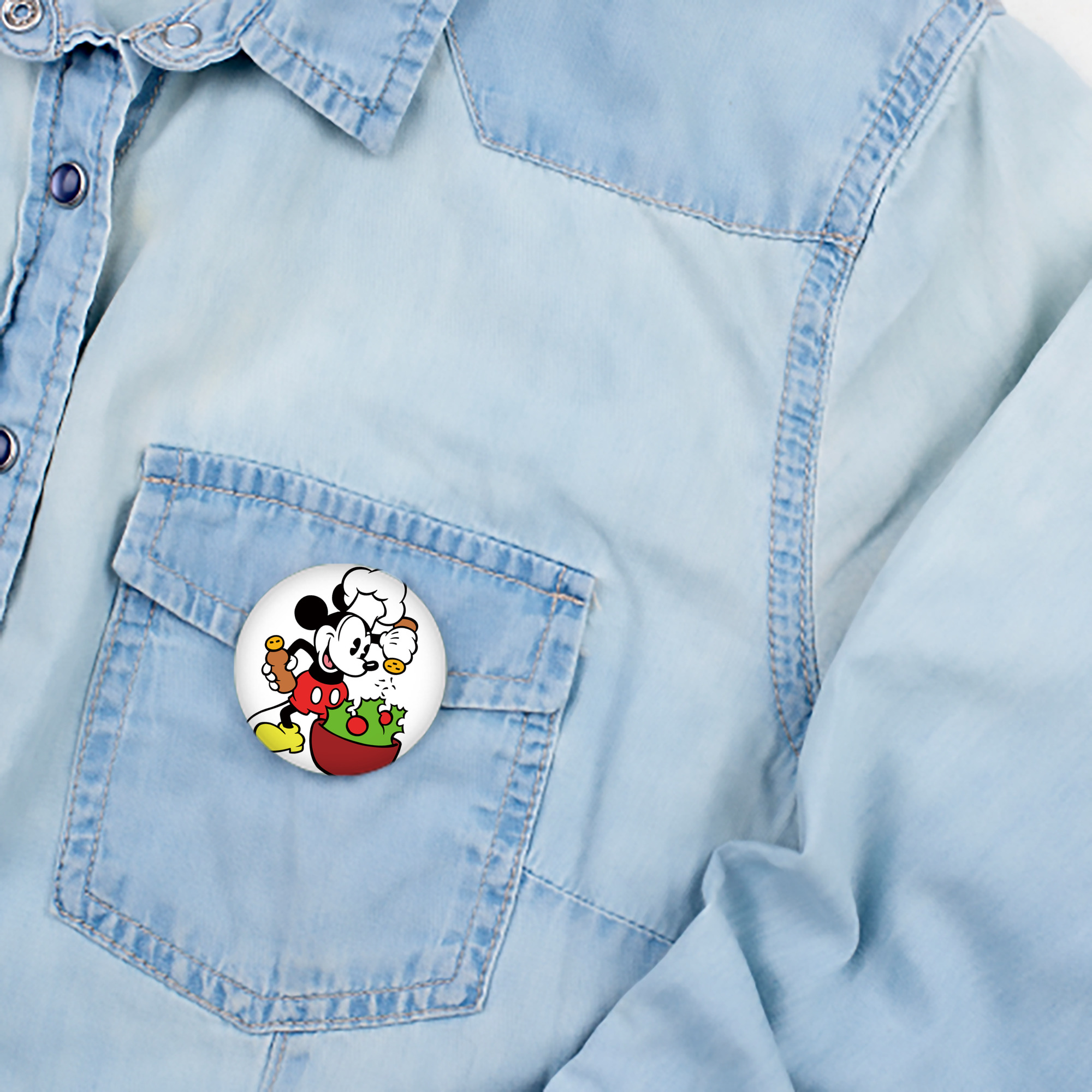 ミッキーマウス Mickey Mouse 6cm 缶バッジ 複数セット