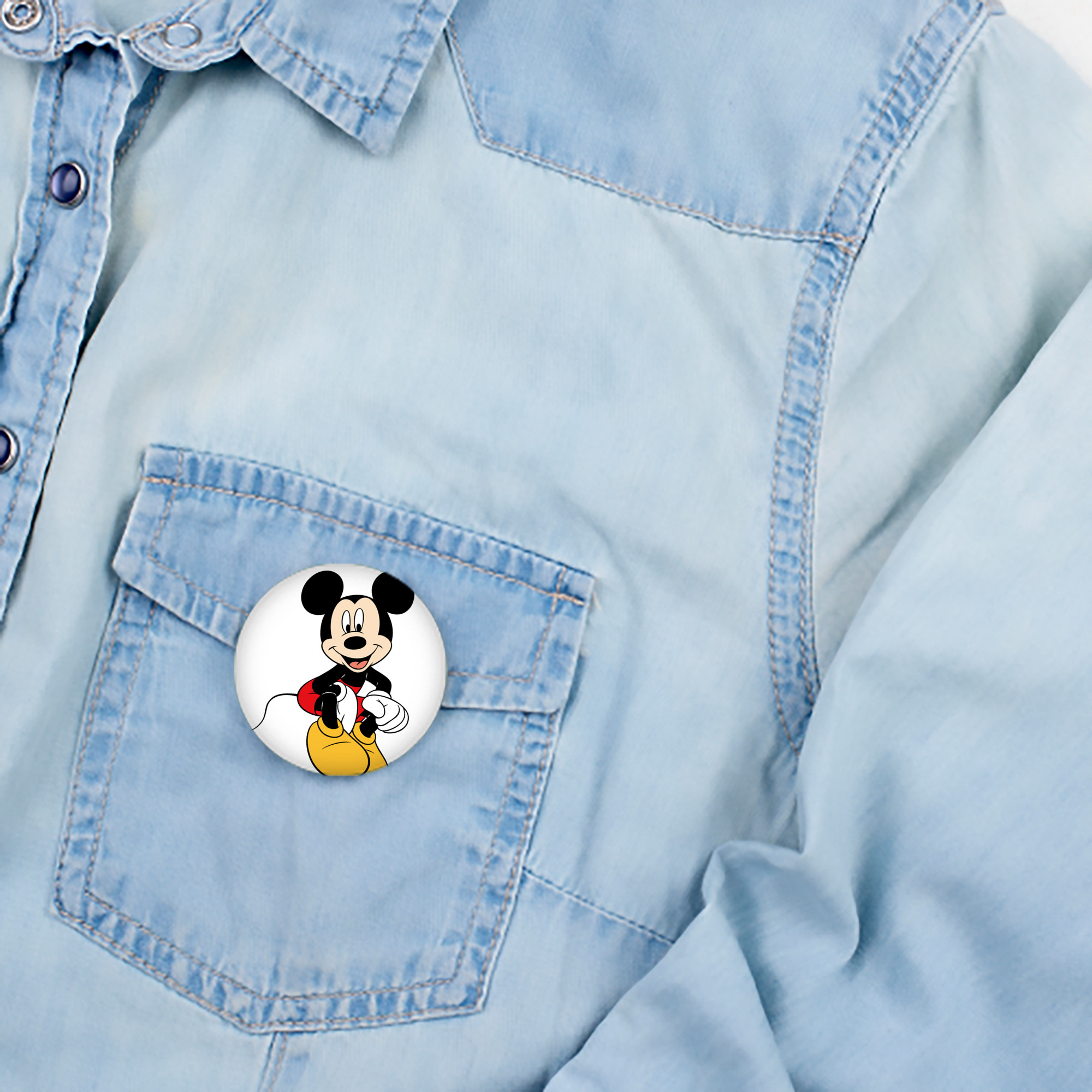 ミッキーマウス Mickey Mouse 6cm 缶バッジ 複数セット