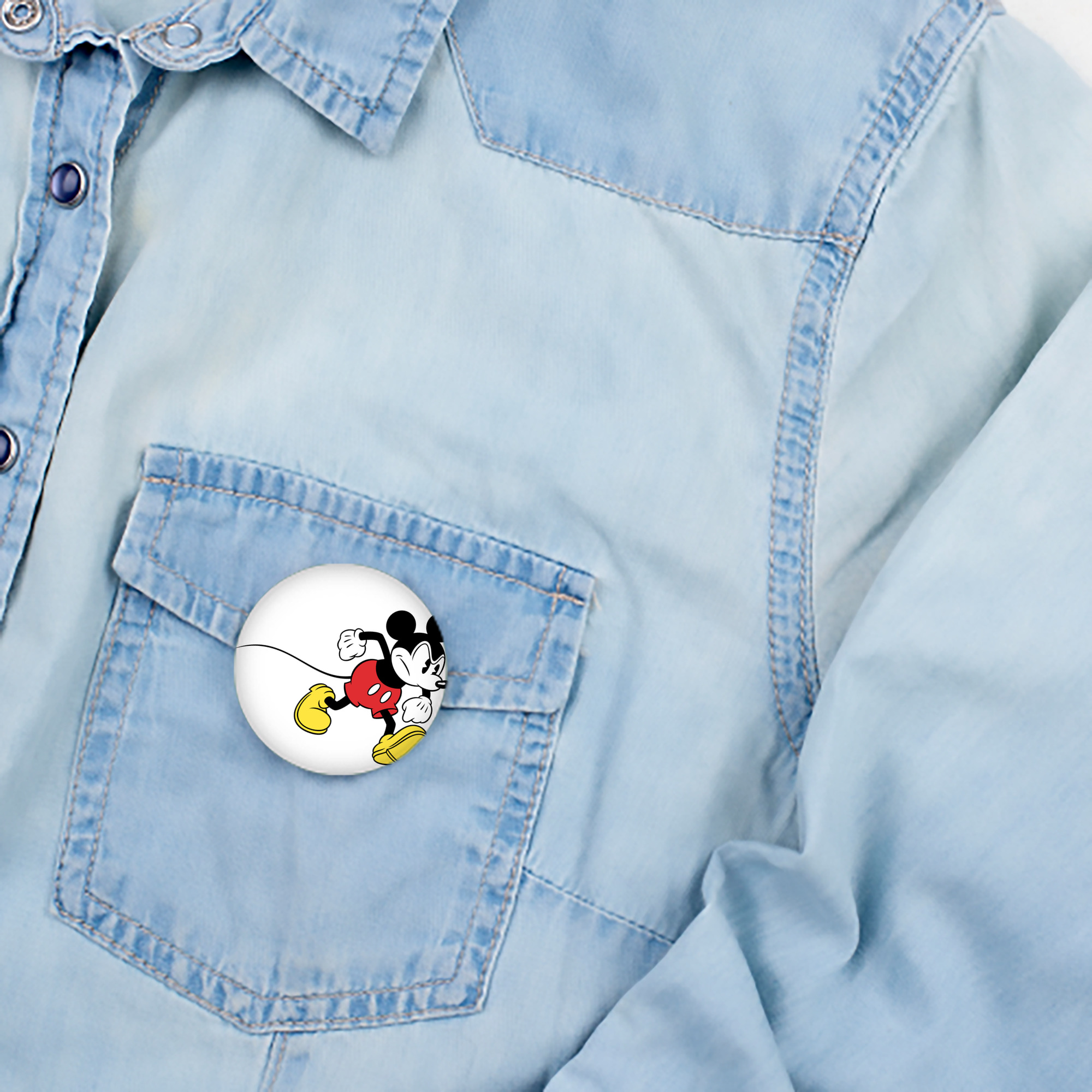 ミッキーマウス Mickey Mouse 6cm 缶バッジ 複数セット
