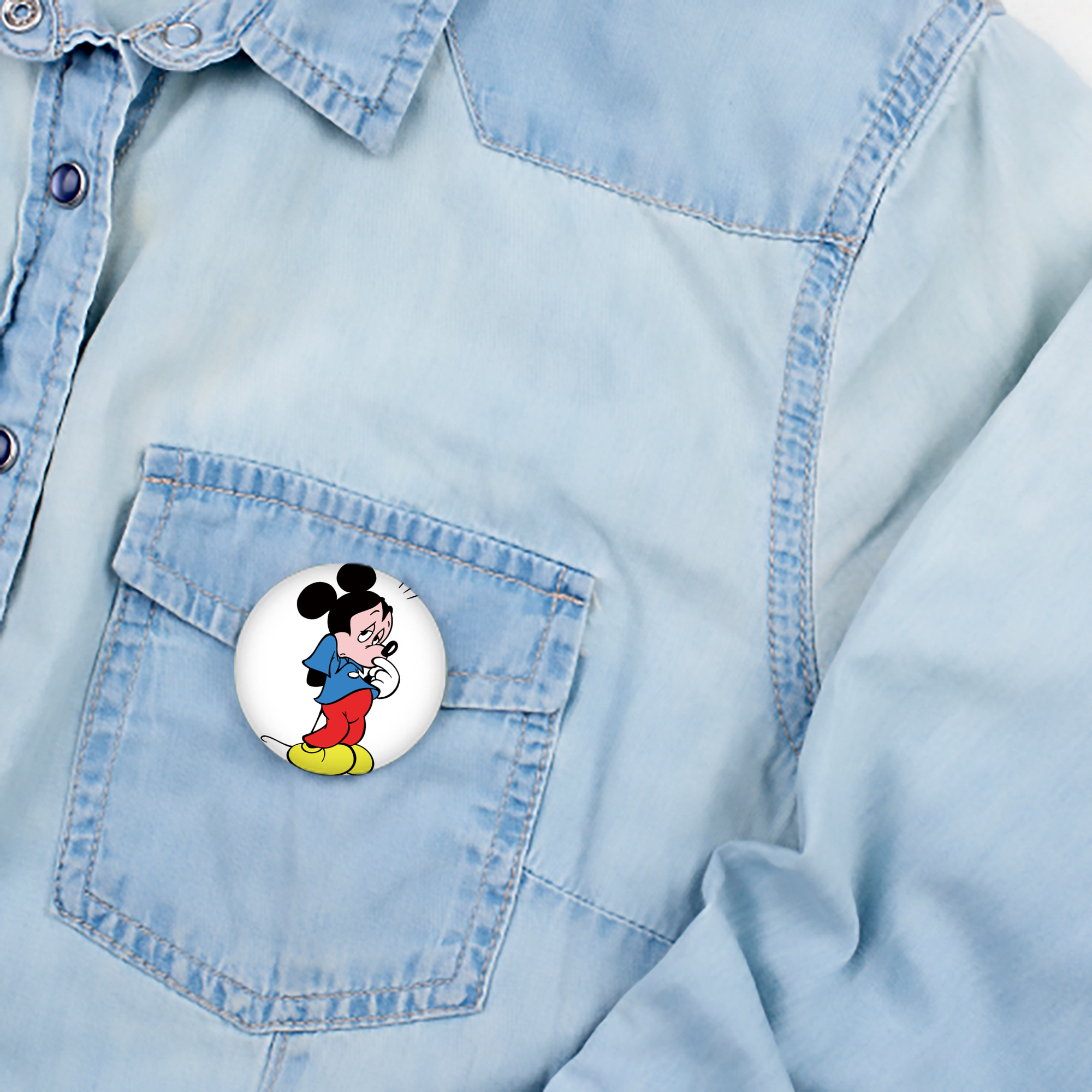 ミッキーマウス Mickey Mouse 6cm 缶バッジ 複数セット