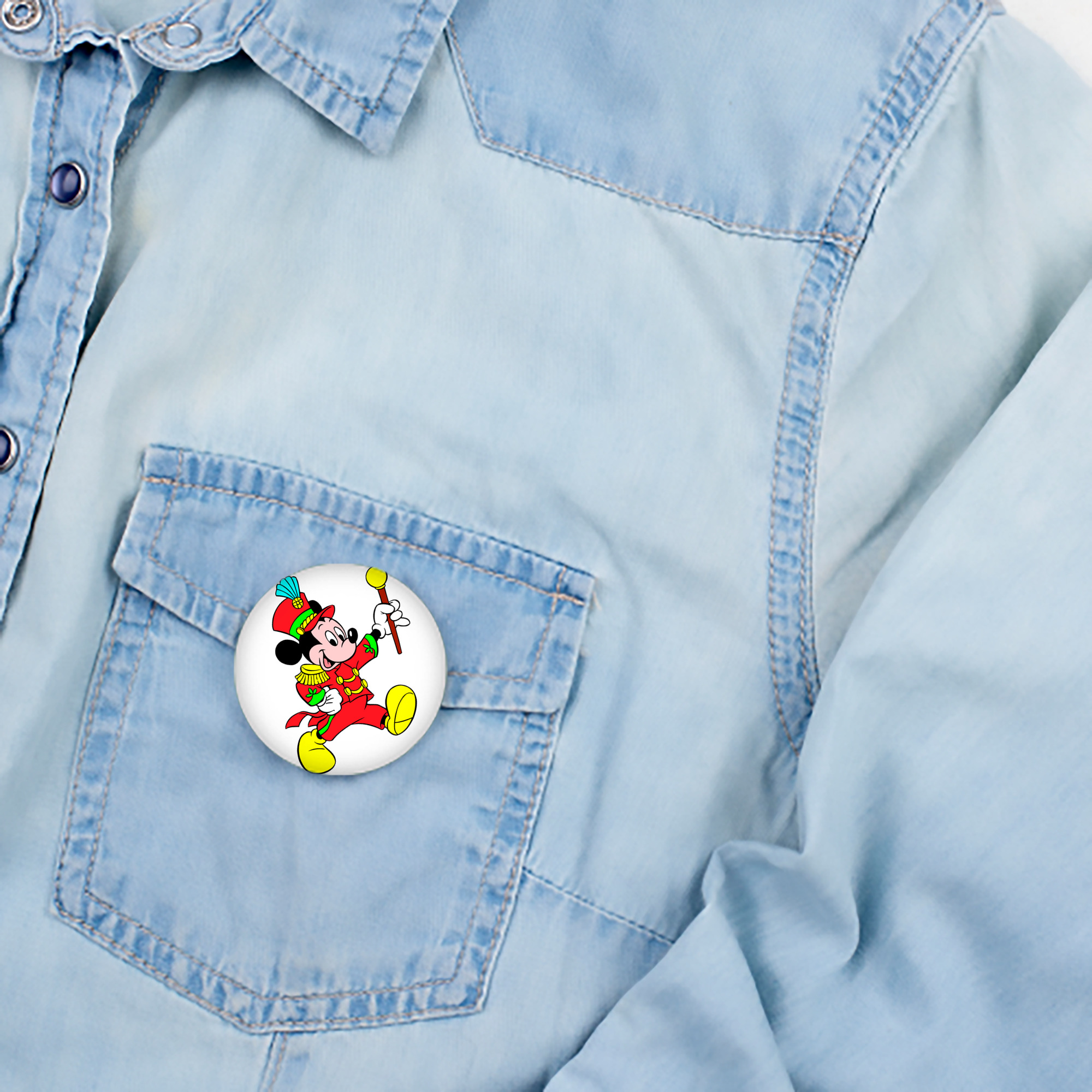 ミッキーマウス Mickey Mouse 6cm 缶バッジ 複数セット