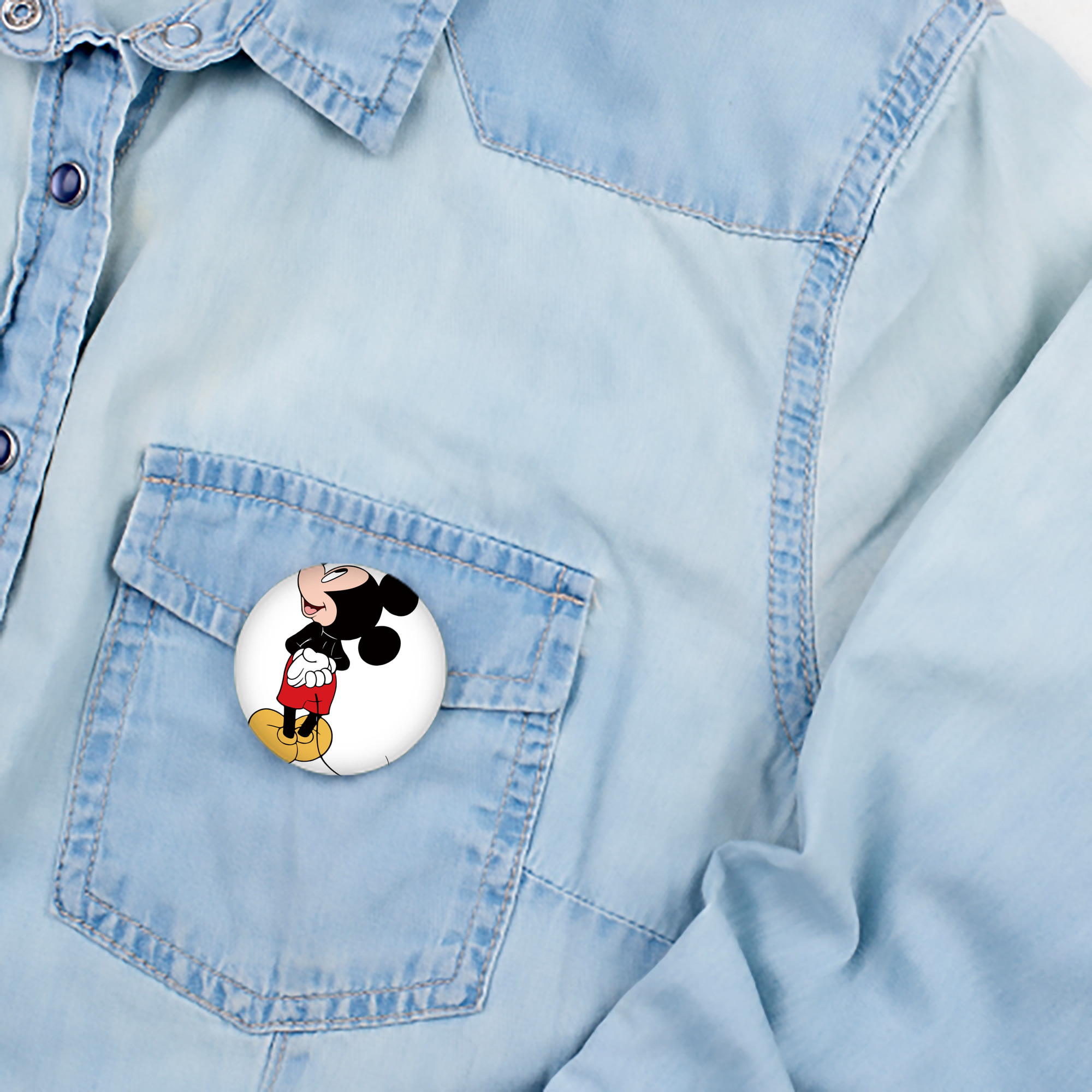ミッキーマウス Mickey Mouse 6cm 缶バッジ 複数セット
