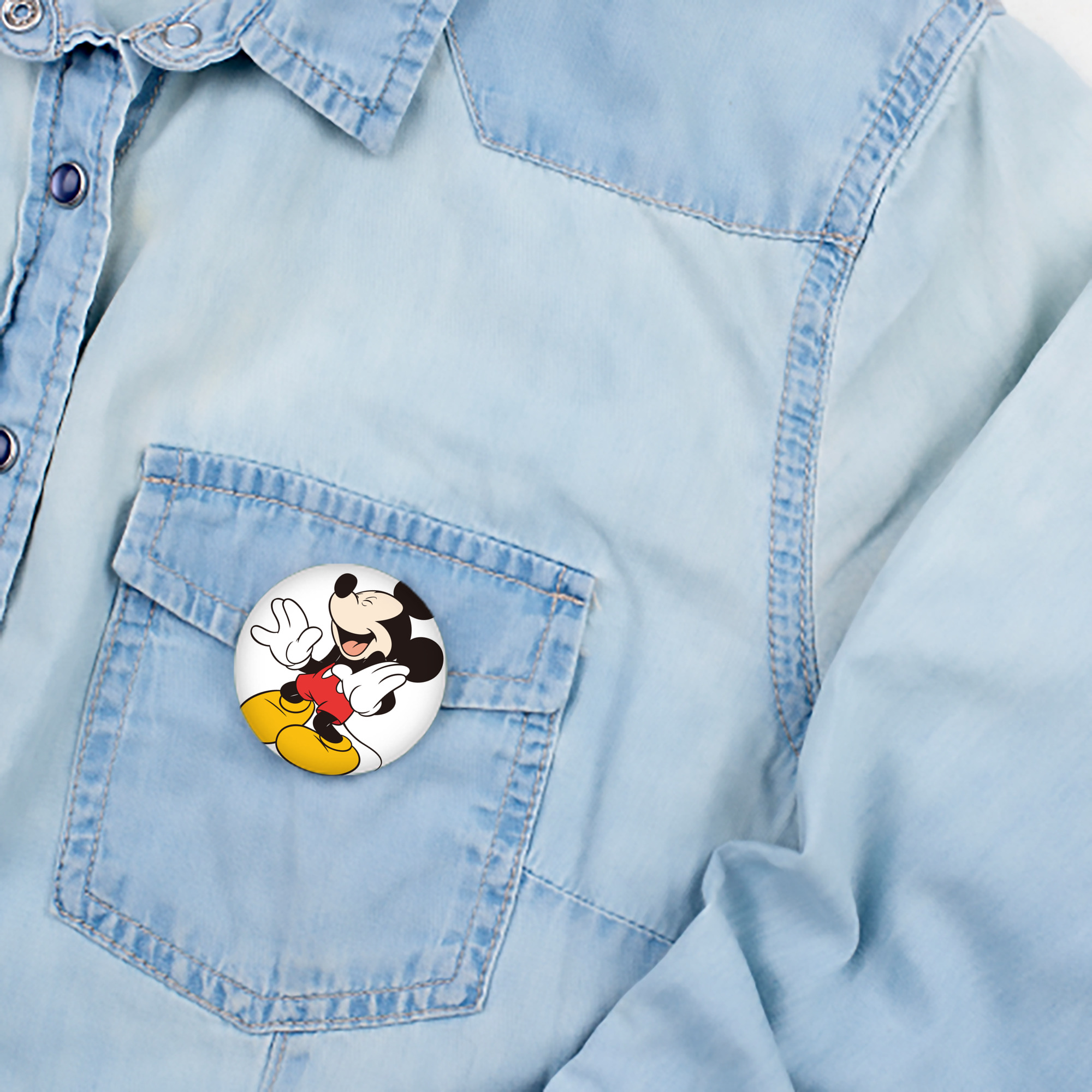 ミッキーマウス Mickey Mouse 6cm 缶バッジ 複数セット