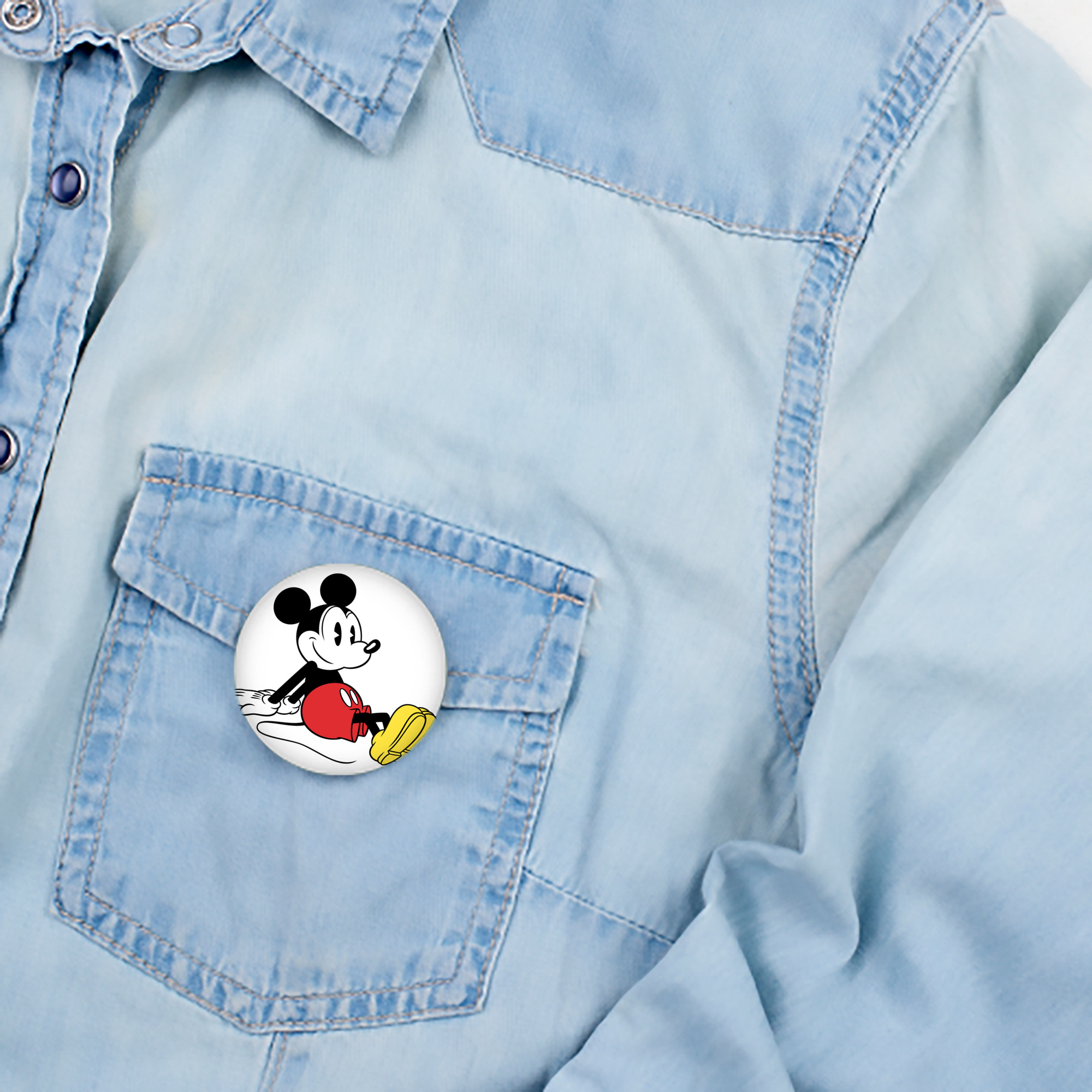 ミッキーマウス Mickey Mouse 6cm 缶バッジ 複数セット