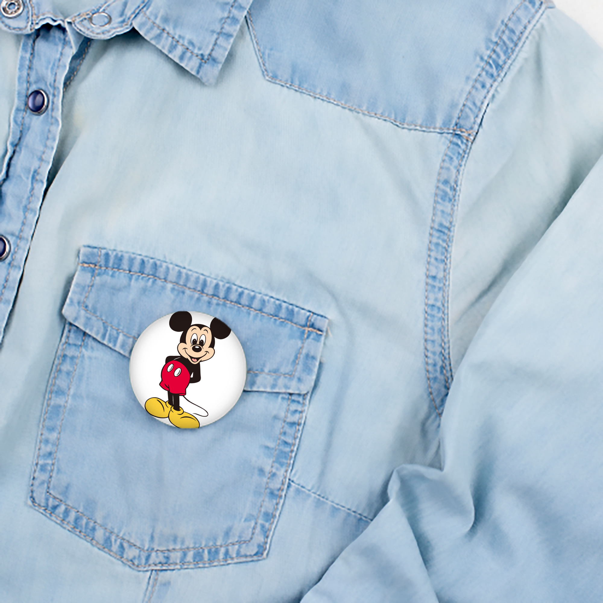 ミッキーマウス Mickey Mouse 6cm 缶バッジ 複数セット