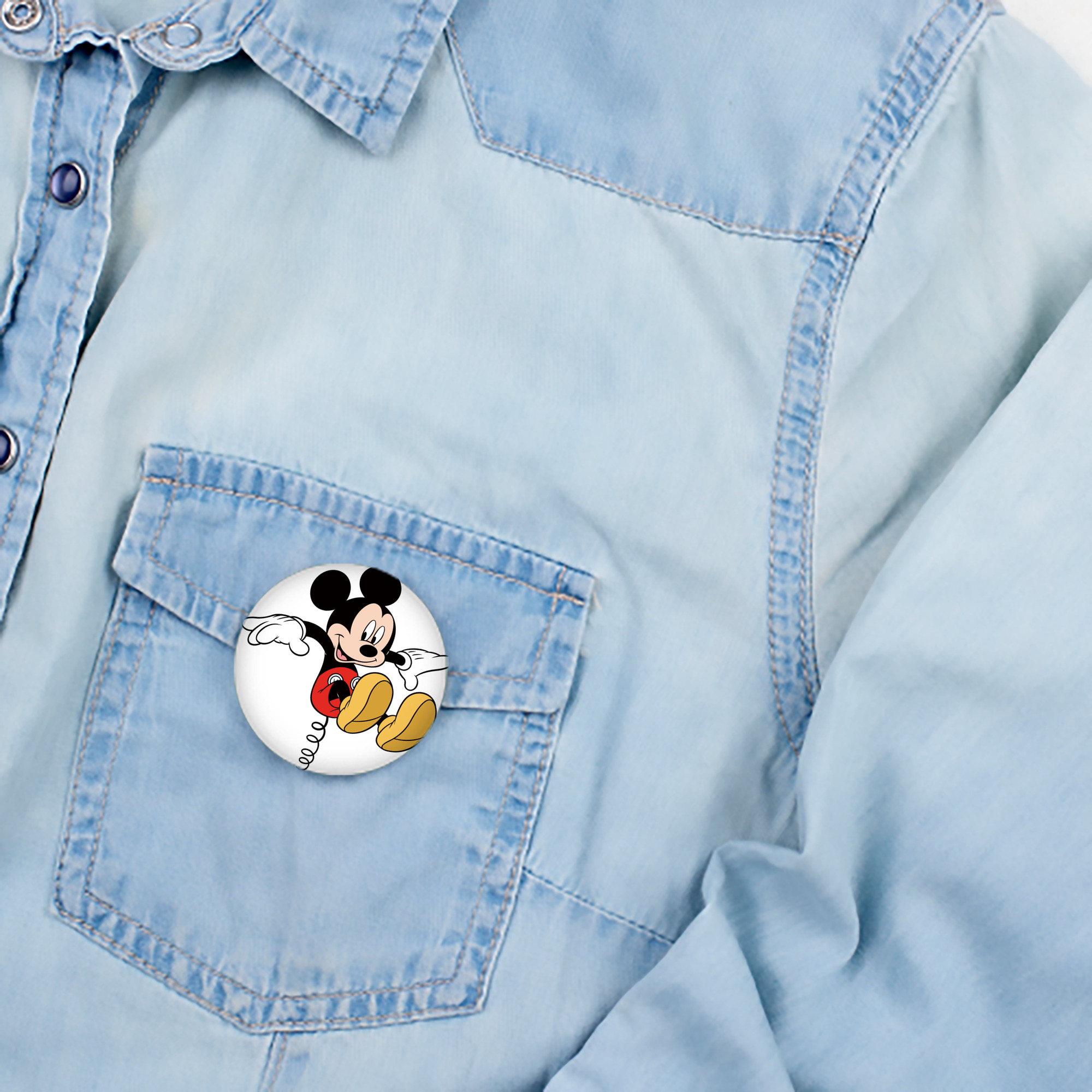 ミッキーマウス Mickey Mouse 6cm 缶バッジ 複数セット