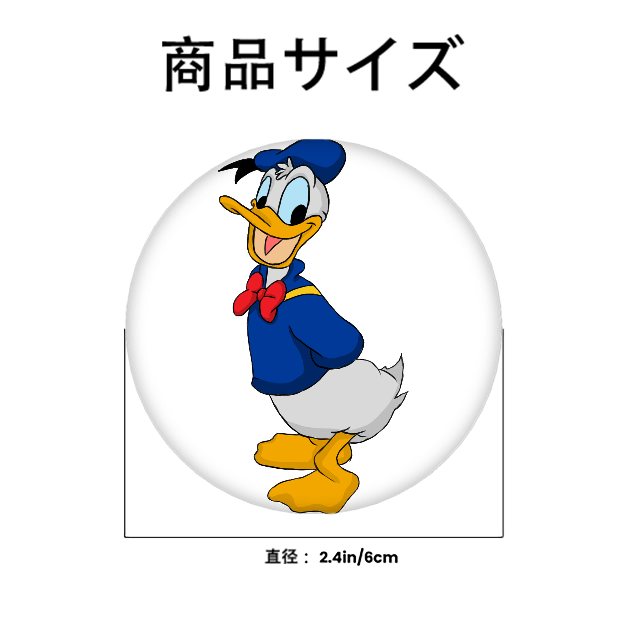 ミッキーマウス Mickey Mouse 6cm 缶バッジ 複数セット