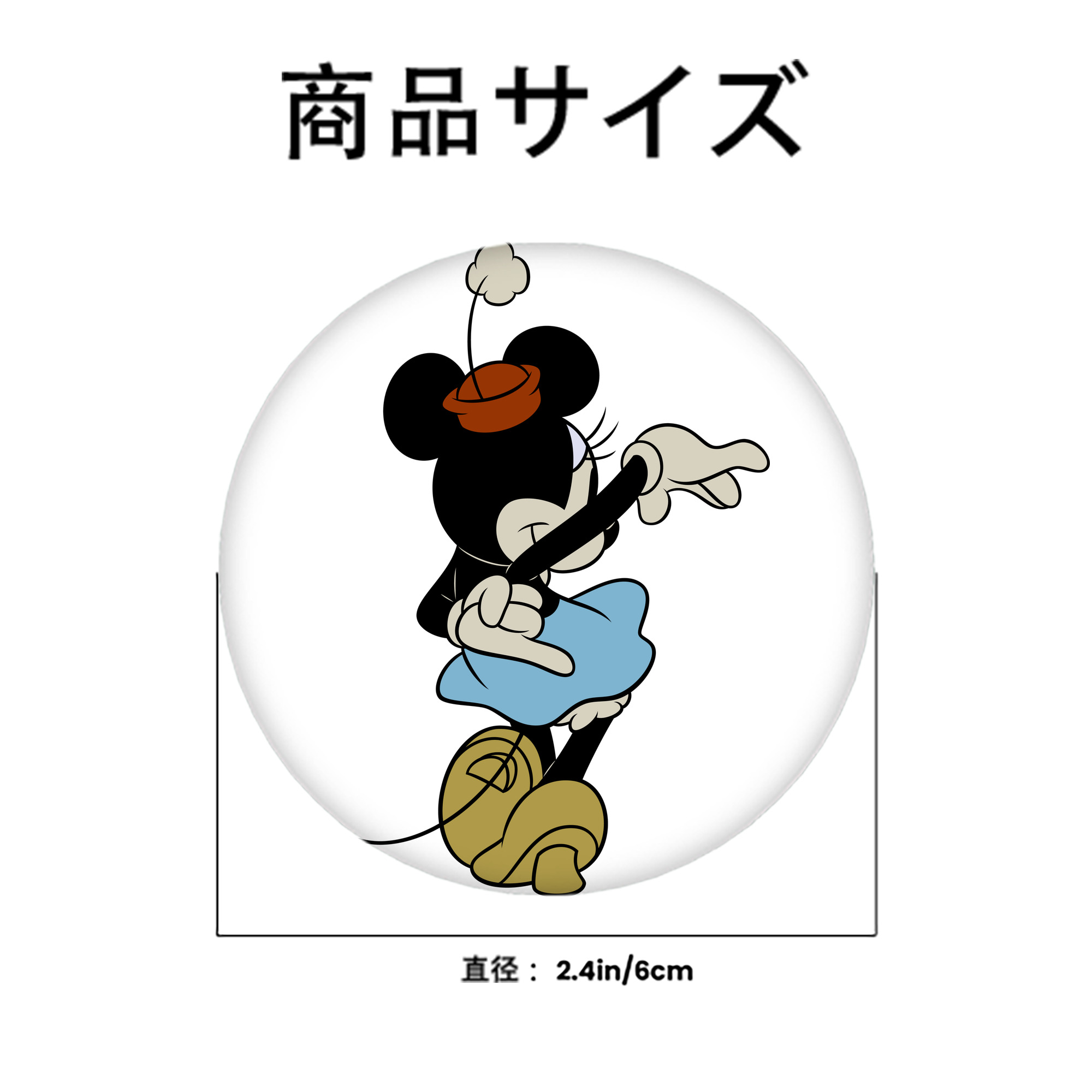 ミッキーマウス Mickey Mouse 6cm 缶バッジ 複数セット