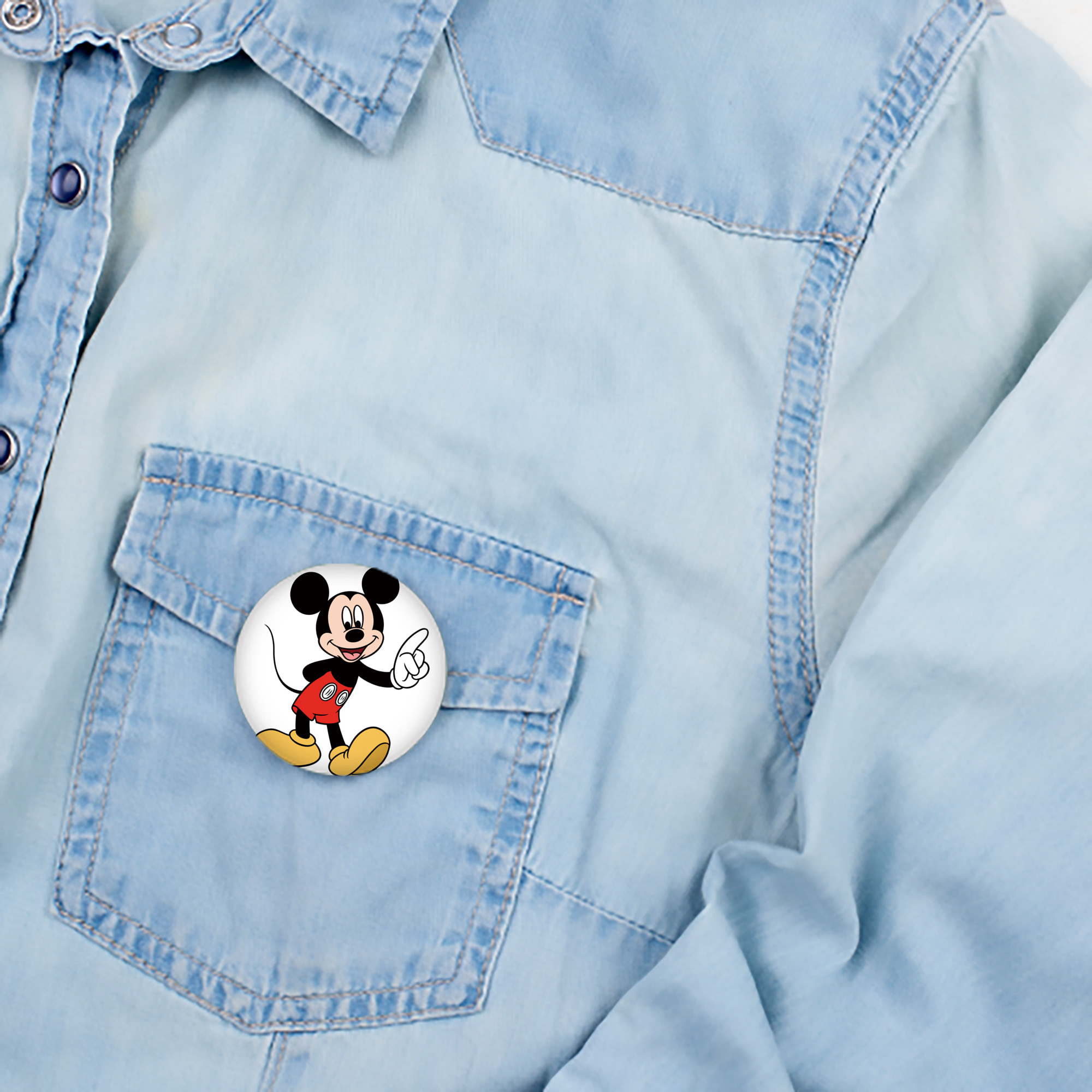 ミッキーマウス Mickey Mouse 6cm 缶バッジ 複数セット