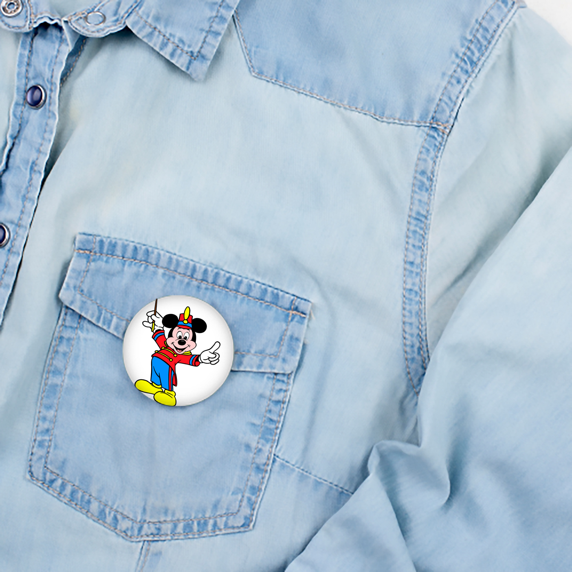 ミッキーマウス Mickey Mouse 6cm 缶バッジ 複数セット