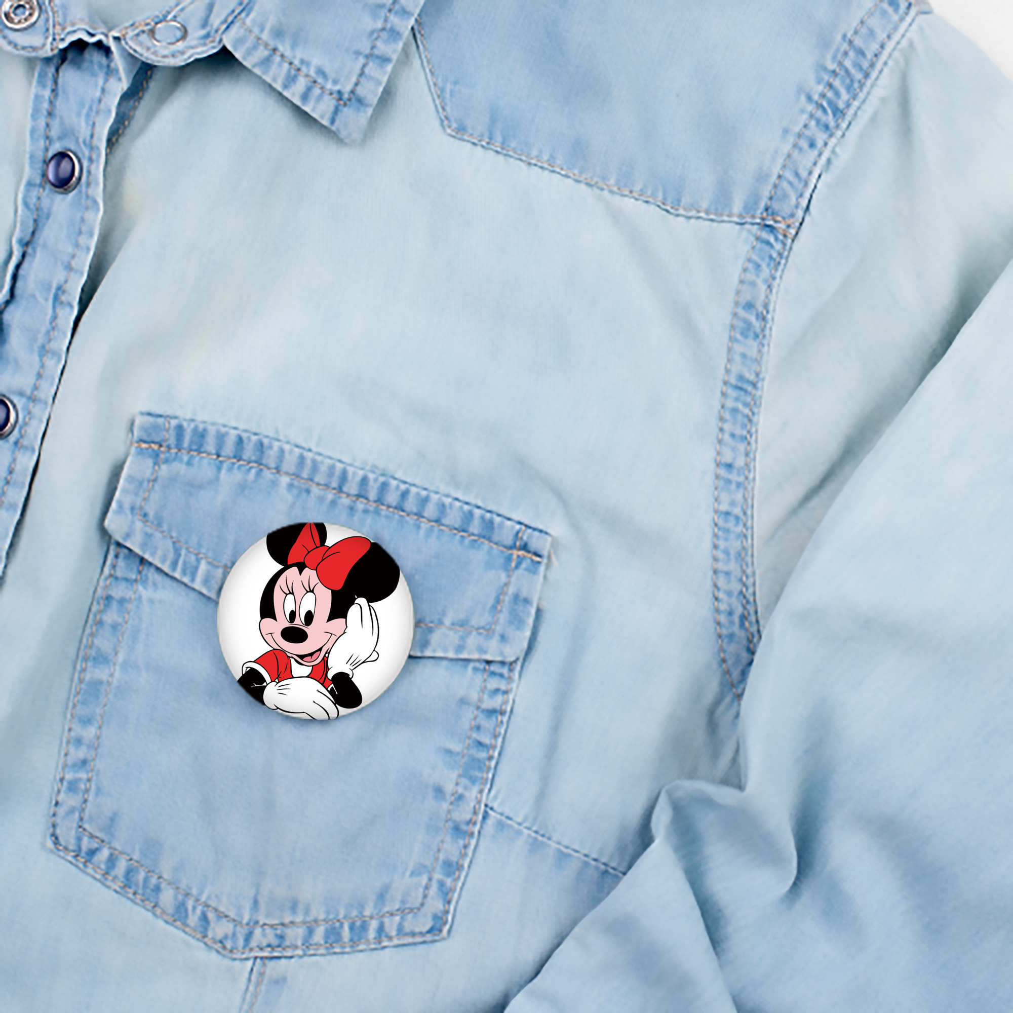 ミッキーマウス Mickey Mouse 6cm 缶バッジ 複数セット