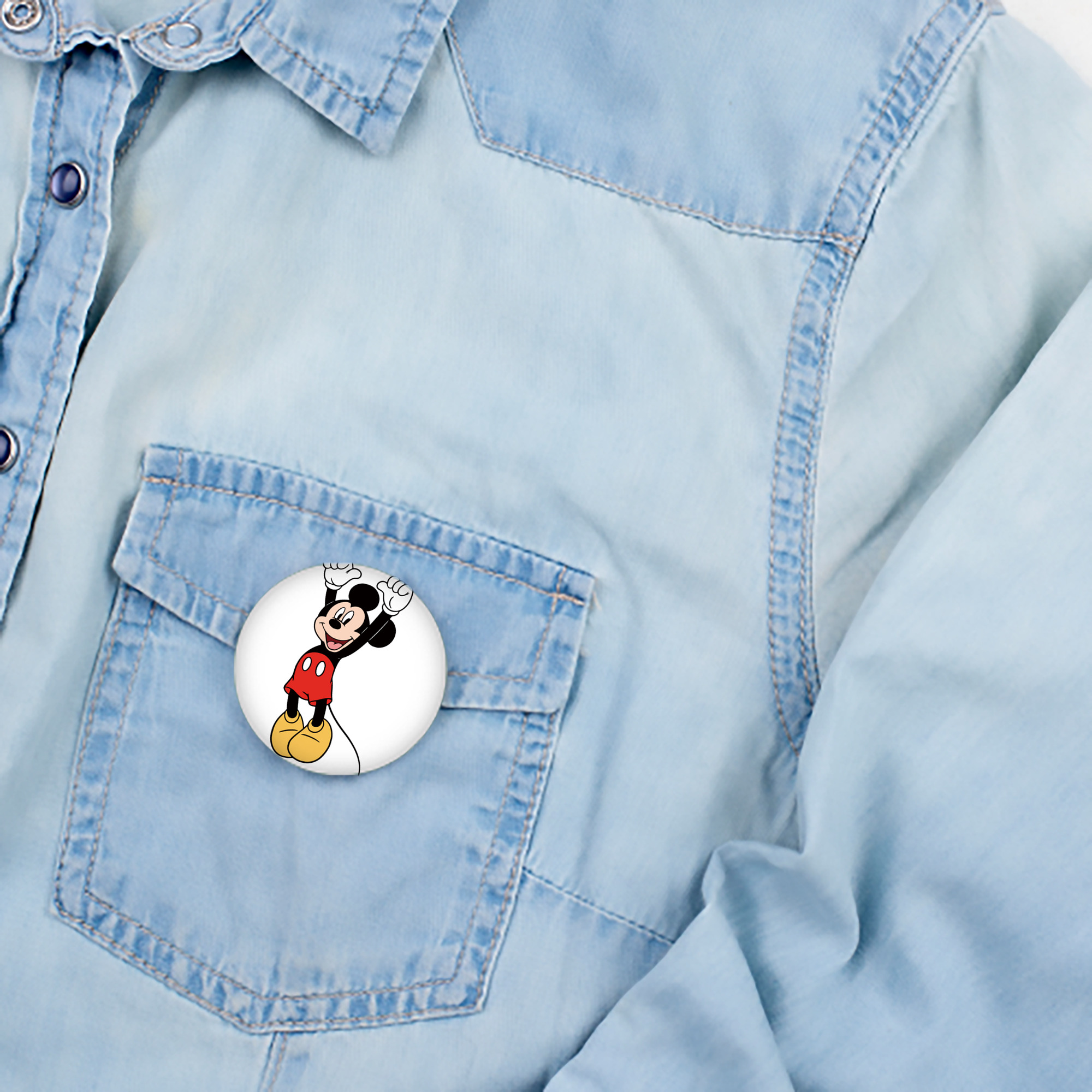 ミッキーマウス Mickey Mouse 6cm 缶バッジ 複数セット