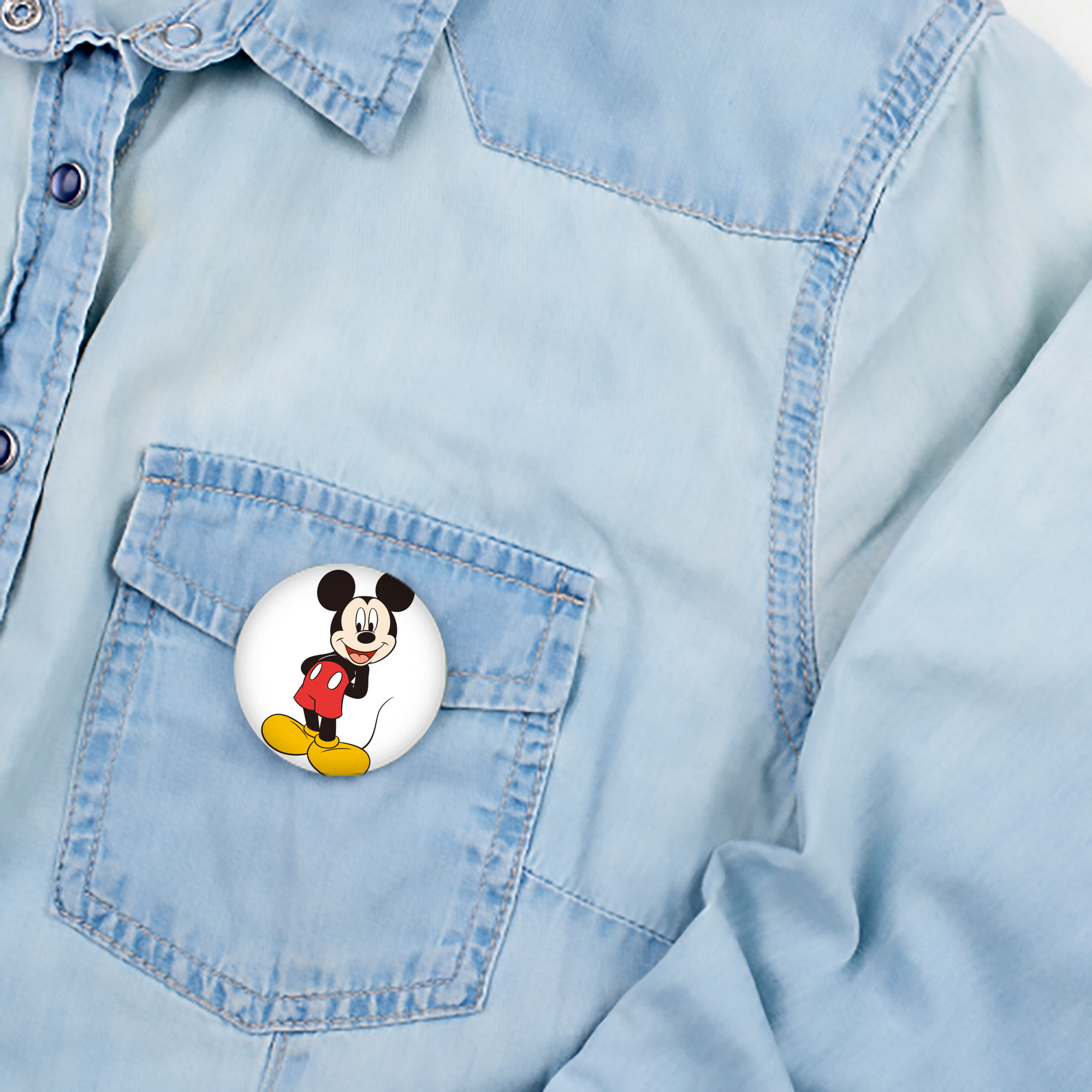 ミッキーマウス Mickey Mouse 6cm 缶バッジ 複数セット