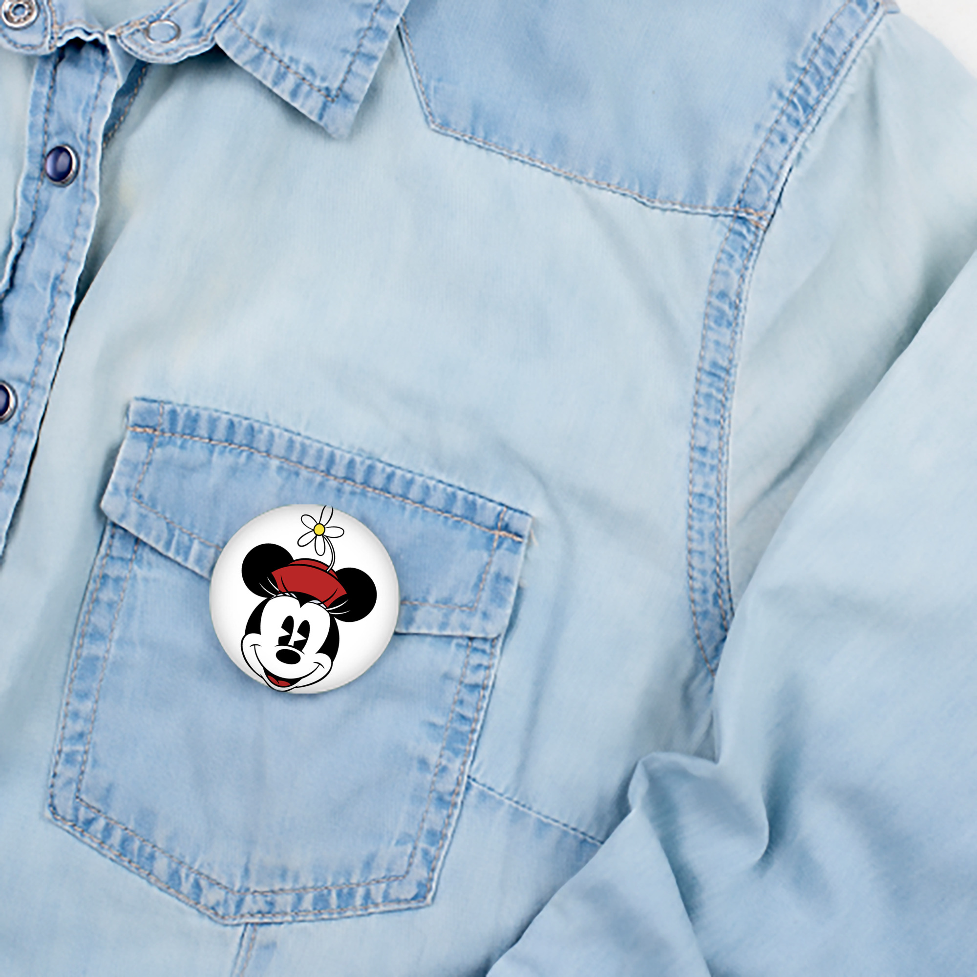 ミッキーマウス Mickey Mouse 6cm 缶バッジ 複数セット
