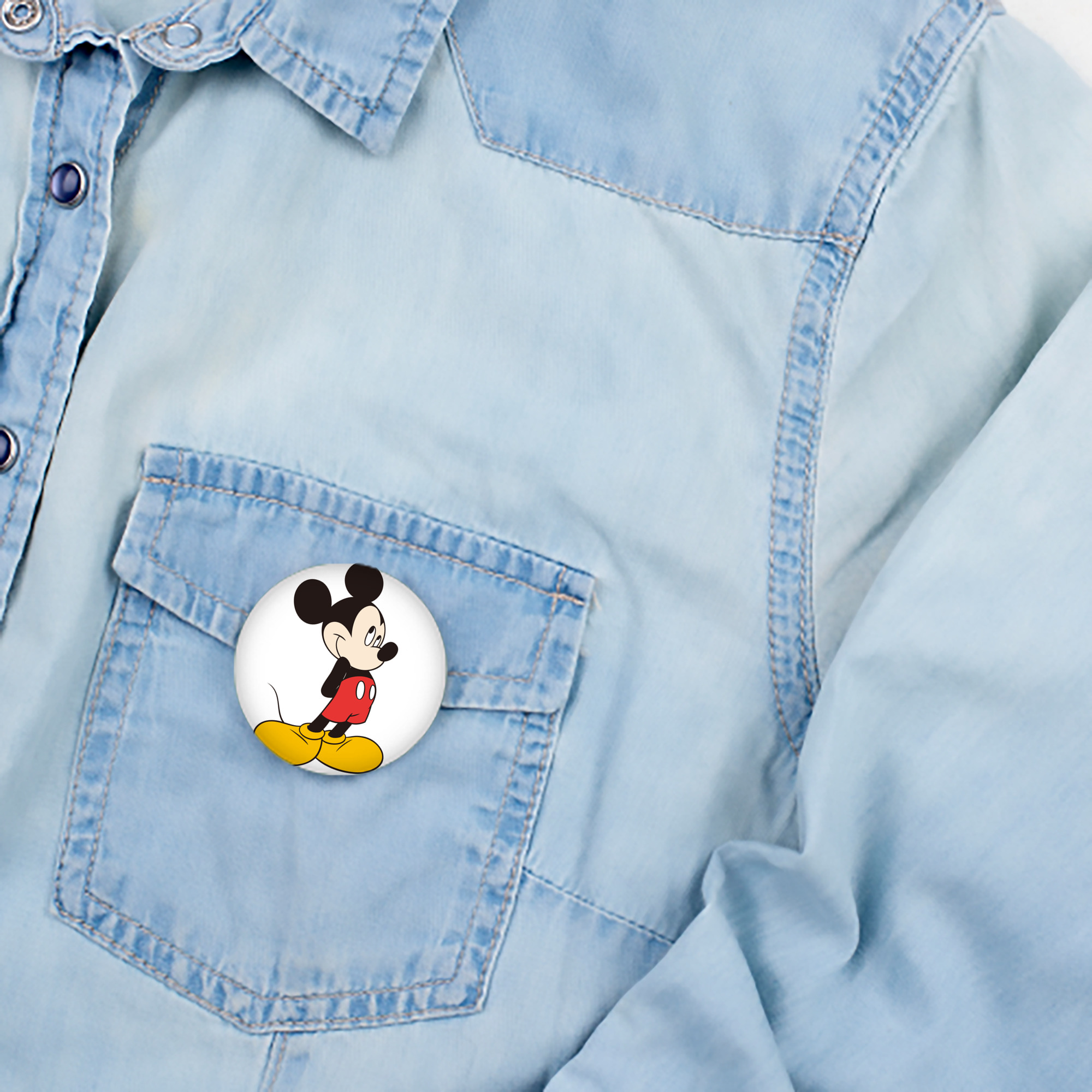 ミッキーマウス Mickey Mouse 6cm 缶バッジ 複数セット