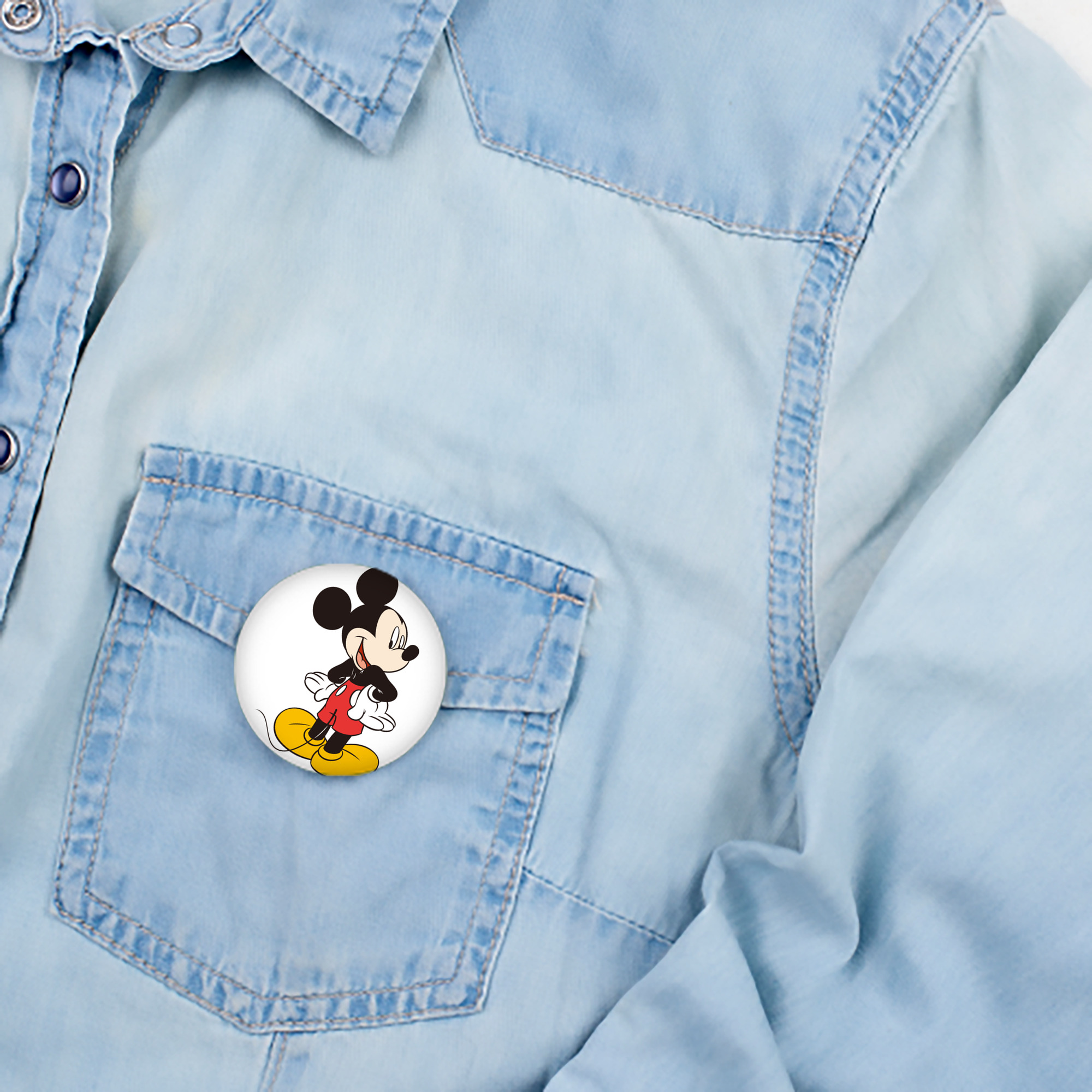 ミッキーマウス Mickey Mouse 6cm 缶バッジ 複数セット
