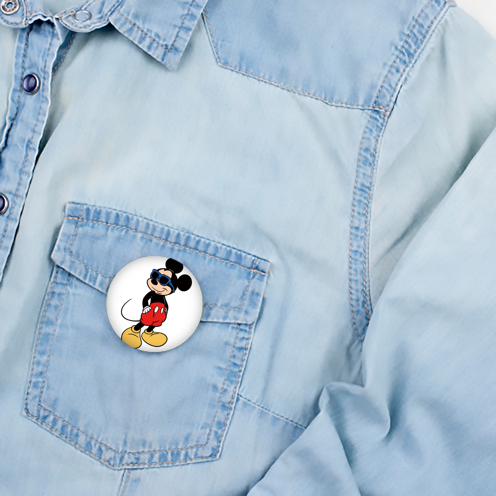 ミッキーマウス Mickey Mouse 6cm 缶バッジ 複数セット