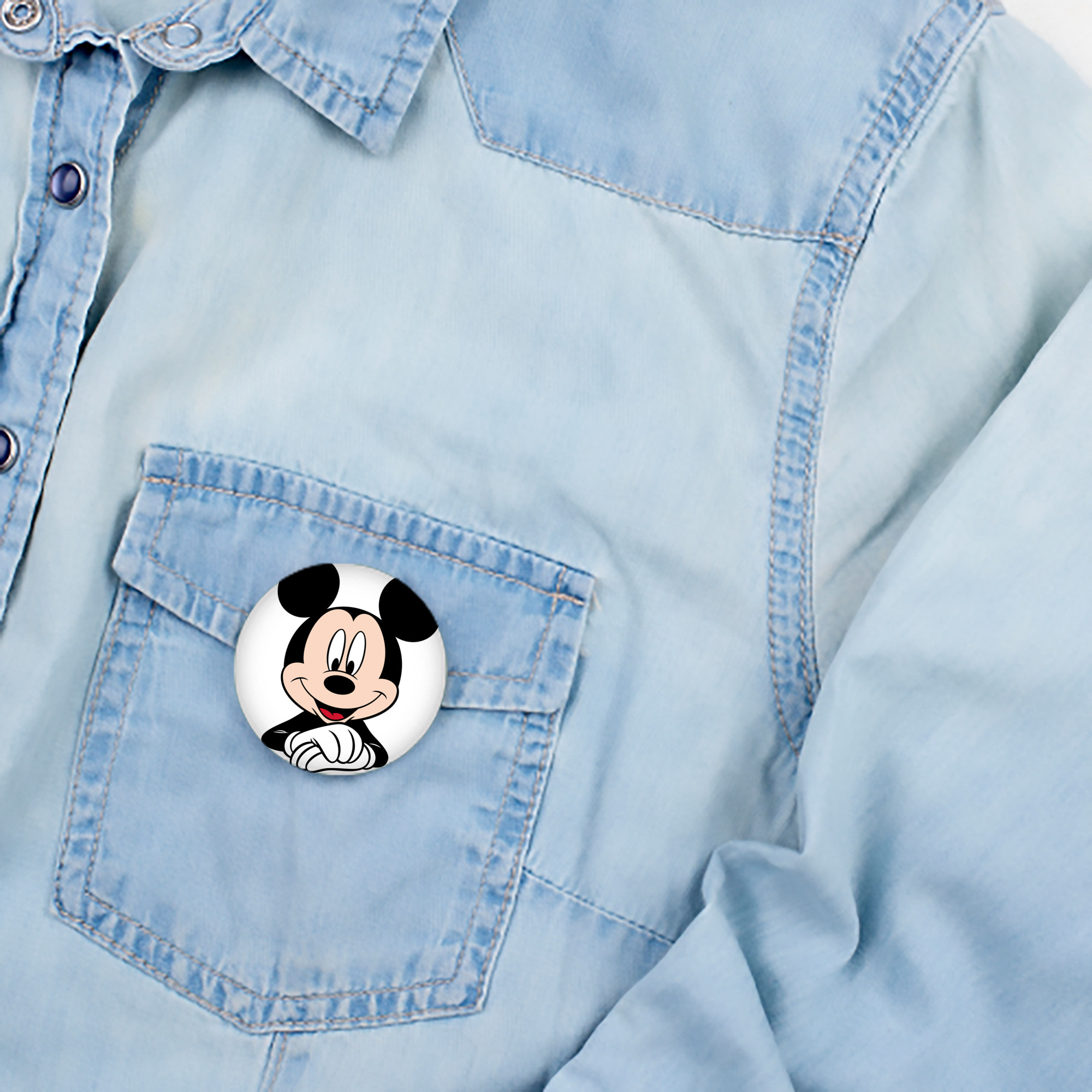 ミッキーマウス Mickey Mouse 6cm 缶バッジ 複数セット