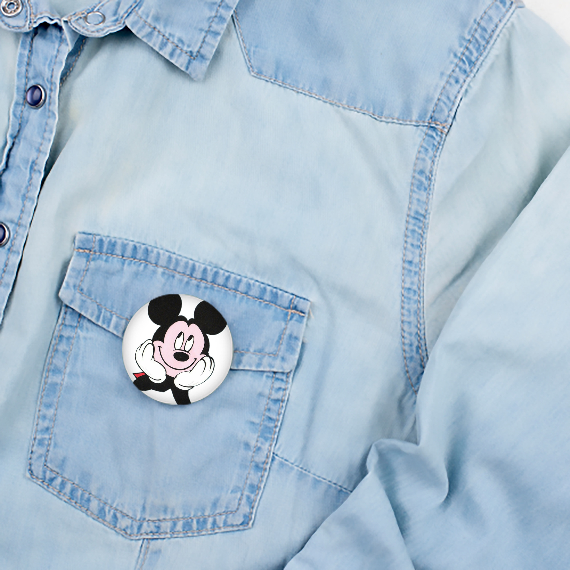 ミッキーマウス Mickey Mouse 6cm 缶バッジ 複数セット